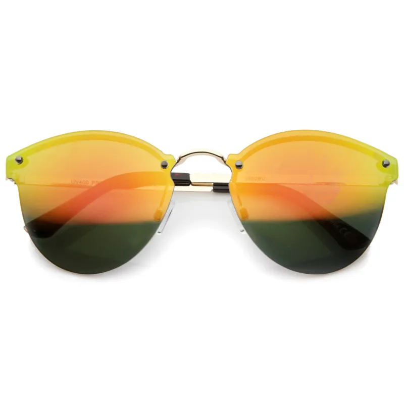 Rimless Horned Rim Iridescent Lens Sunglasses A216 sold by ZeroUV