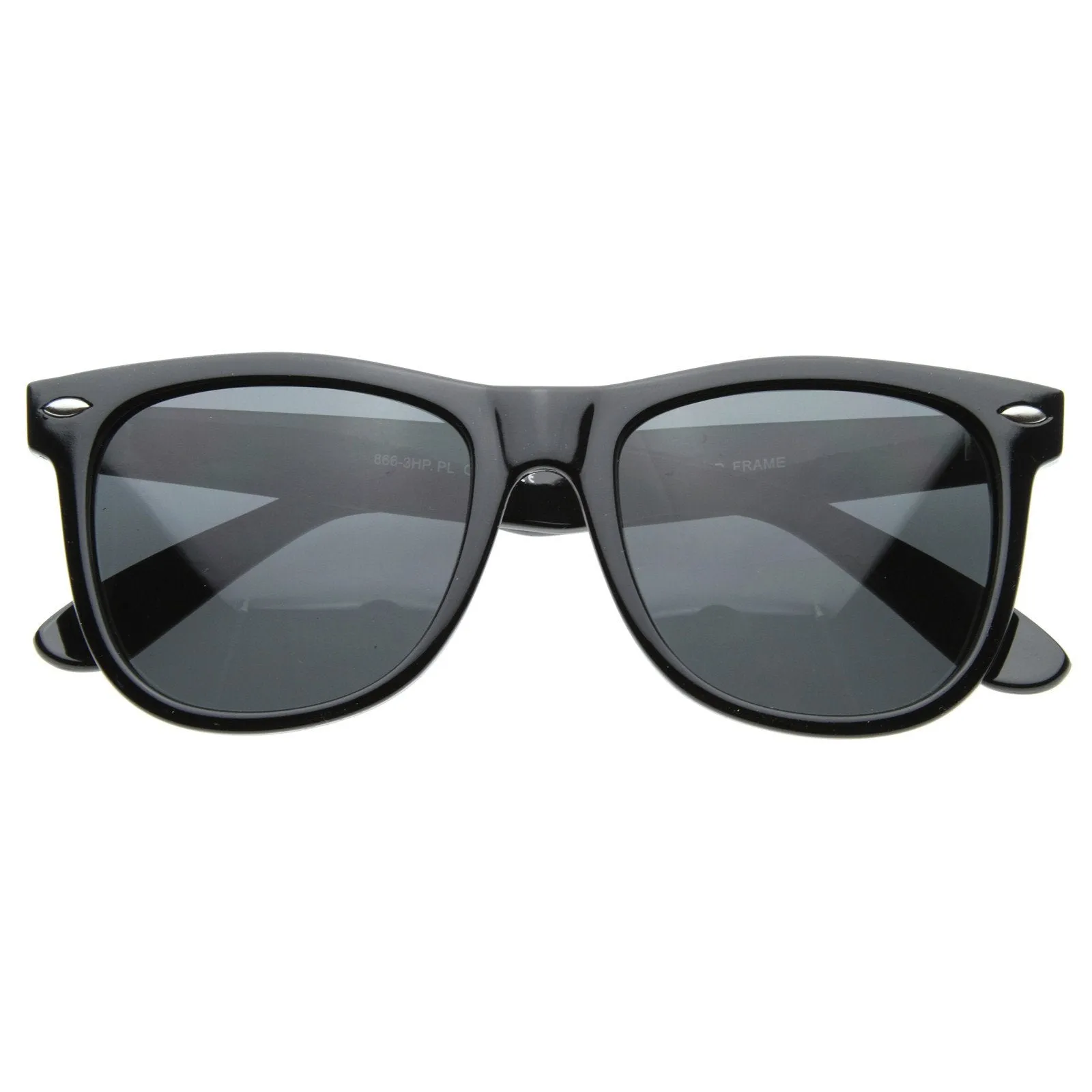 Classic Large Polarized Lens Horned Rim Sunglasses sold by ZeroUV product image thumbnail 3