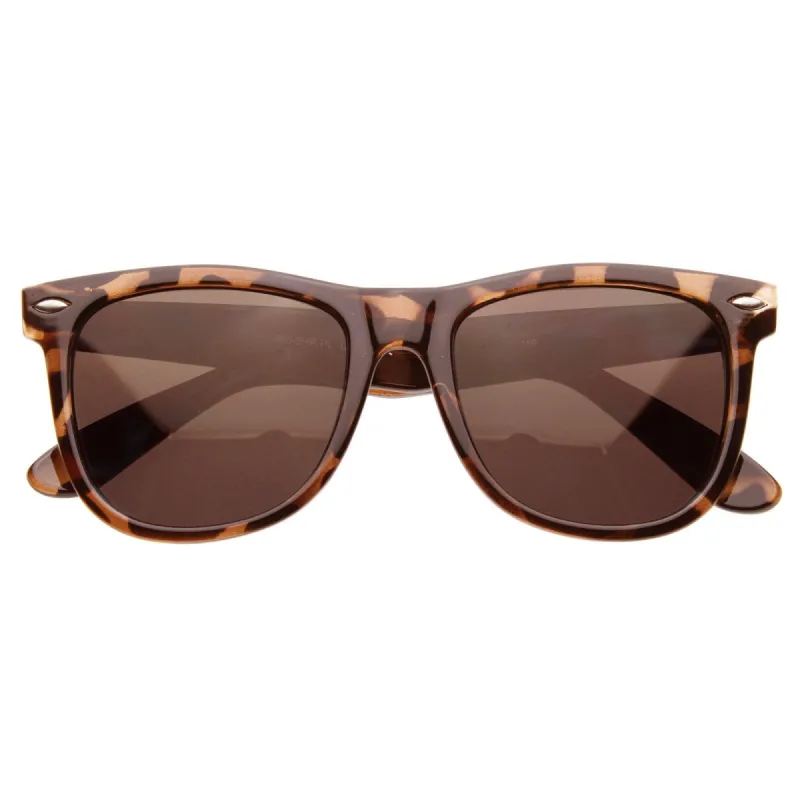 Classic Large Polarized Lens Horned Rim Sunglasses sold by ZeroUV