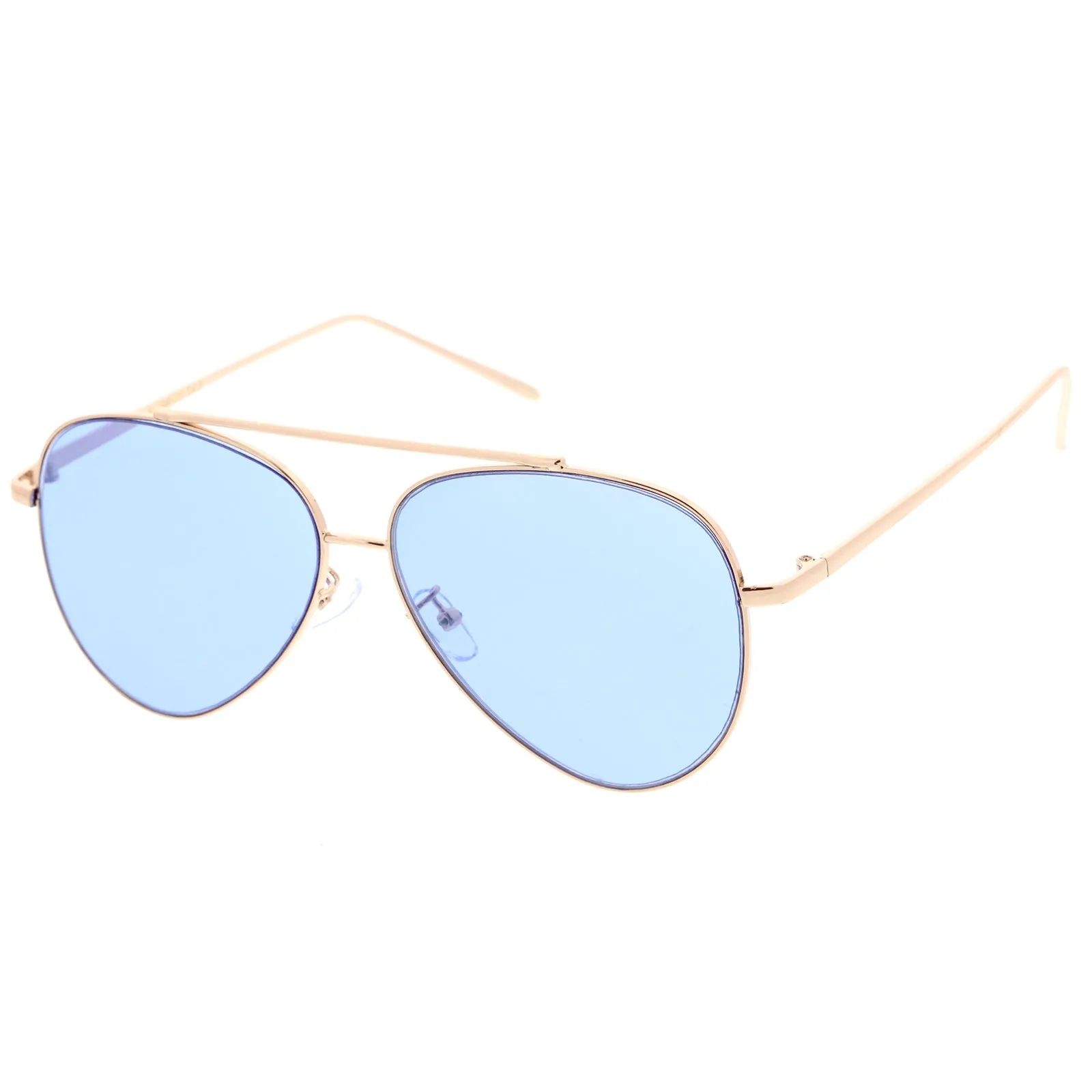 Retro Color Tone Color Flat Lens Aviator Sunglasses A967 sold by ZeroUV product image thumbnail 2