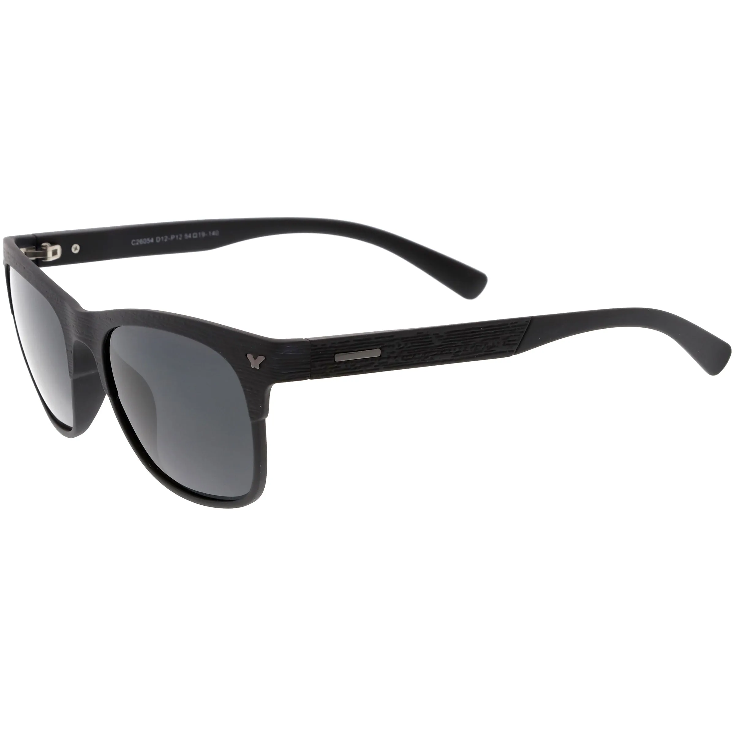 Polarized Lens Faux Wood Textured Horn Rimmed Square Sunglasses C889 sold by ZeroUV product image thumbnail 5