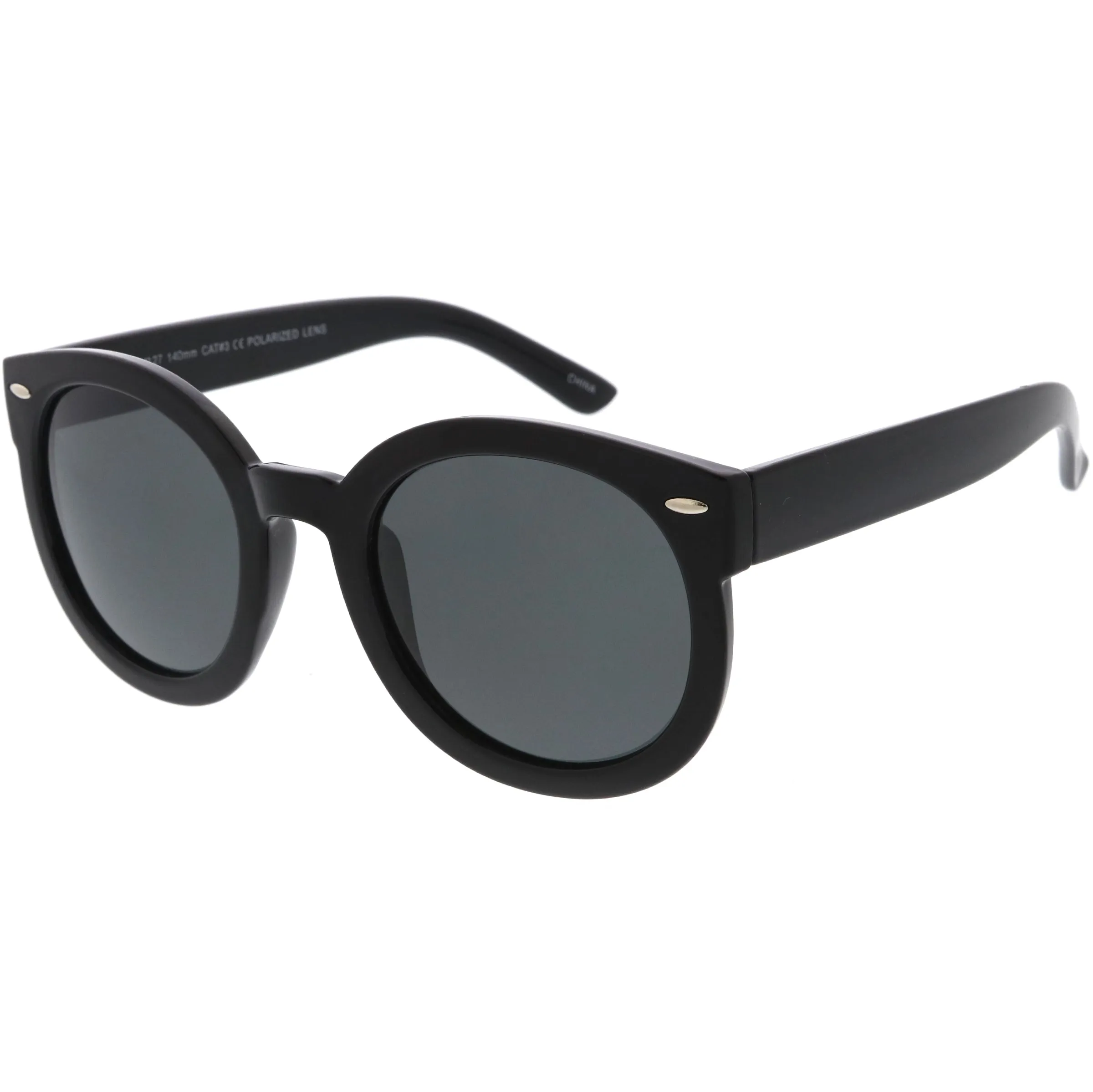 Polarized Retro Inspired High Fashion Oversize Round Sunglasses D094 sold by ZeroUV product image thumbnail 2