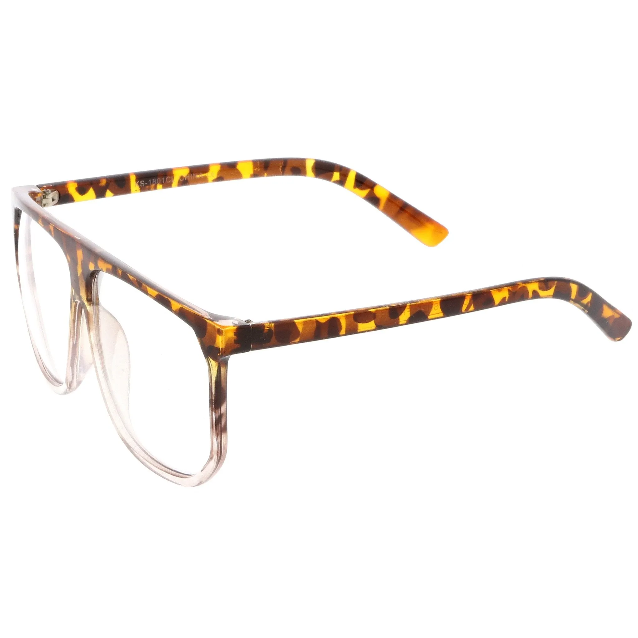 Retro Oversize Flat Top Clear Lens Aviator Glasses C309 sold by ZeroUV product image thumbnail 3