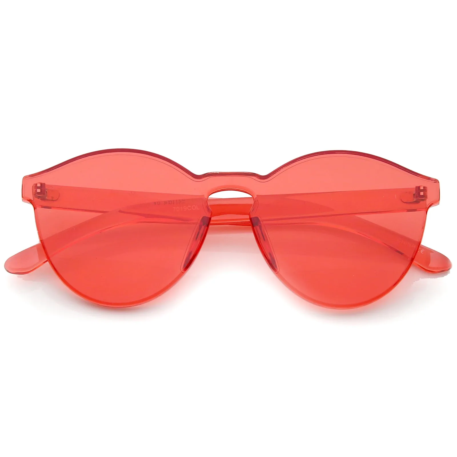Rimless Monoblock Cut PC Color Lens Rimless Sunglasses A368 sold by ZeroUV