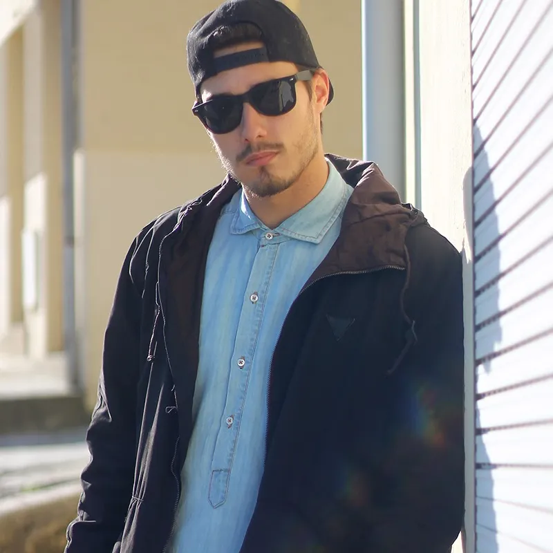 Retro Matte Flat Black Horned Rim Sunglasses 8698 sold by ZeroUV product image thumbnail 3