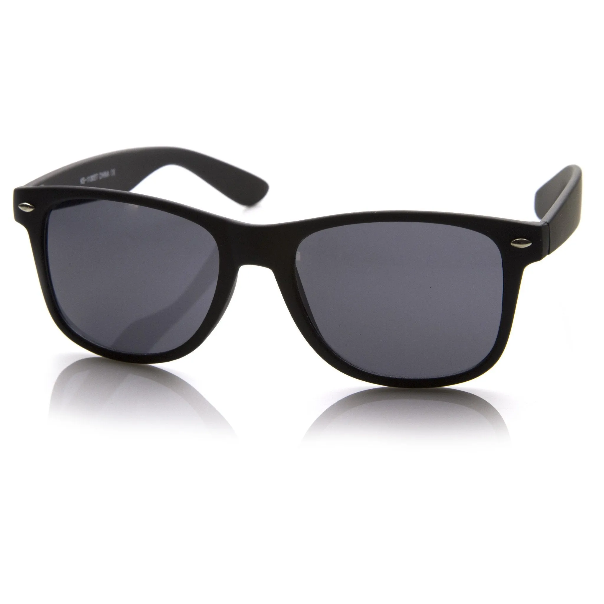 Retro Matte Flat Black Horned Rim Sunglasses 8698 sold by ZeroUV product image thumbnail 5