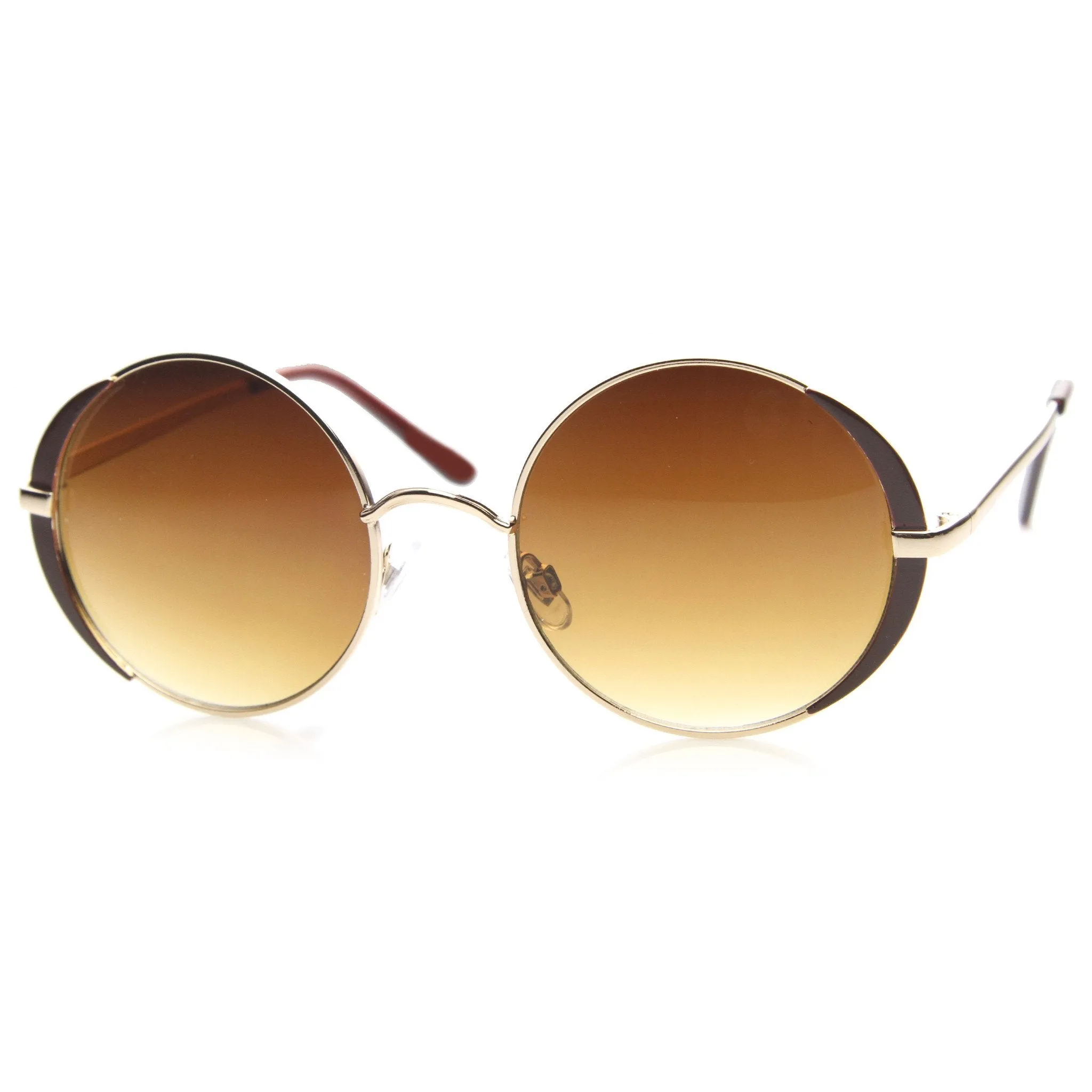 Women's Fashion Oversize Round Metal Sunglasses A001 sold by ZeroUV product image thumbnail 2