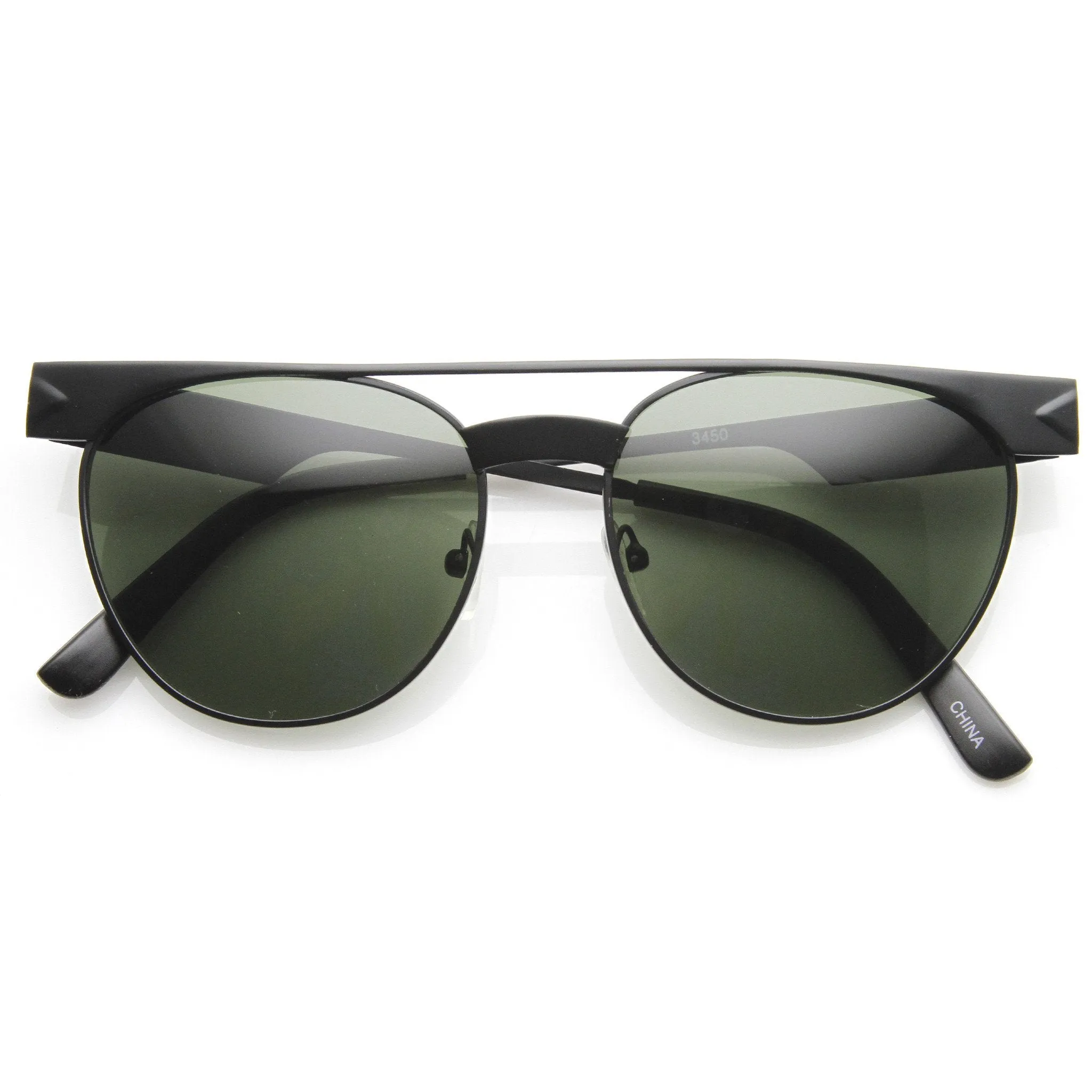 Trendy Retrotastic Future Fashion Flat Top Round Aviator Sunglasses 9132 sold by ZeroUV product image thumbnail 3