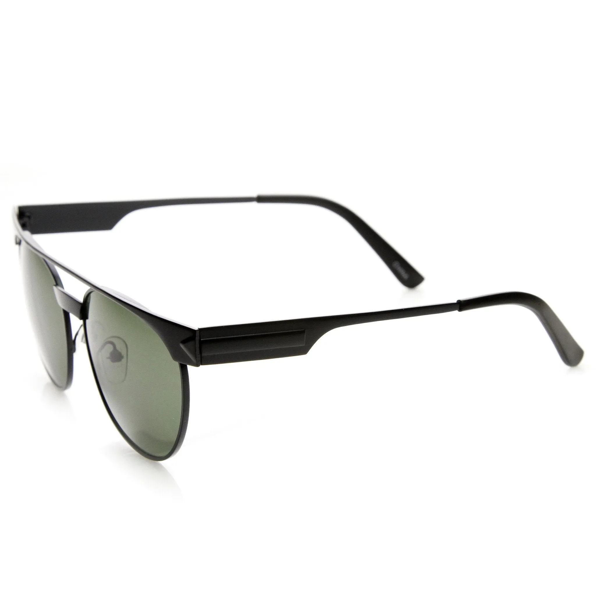 Trendy Retrotastic Future Fashion Flat Top Round Aviator Sunglasses 9132 sold by ZeroUV product image thumbnail 5