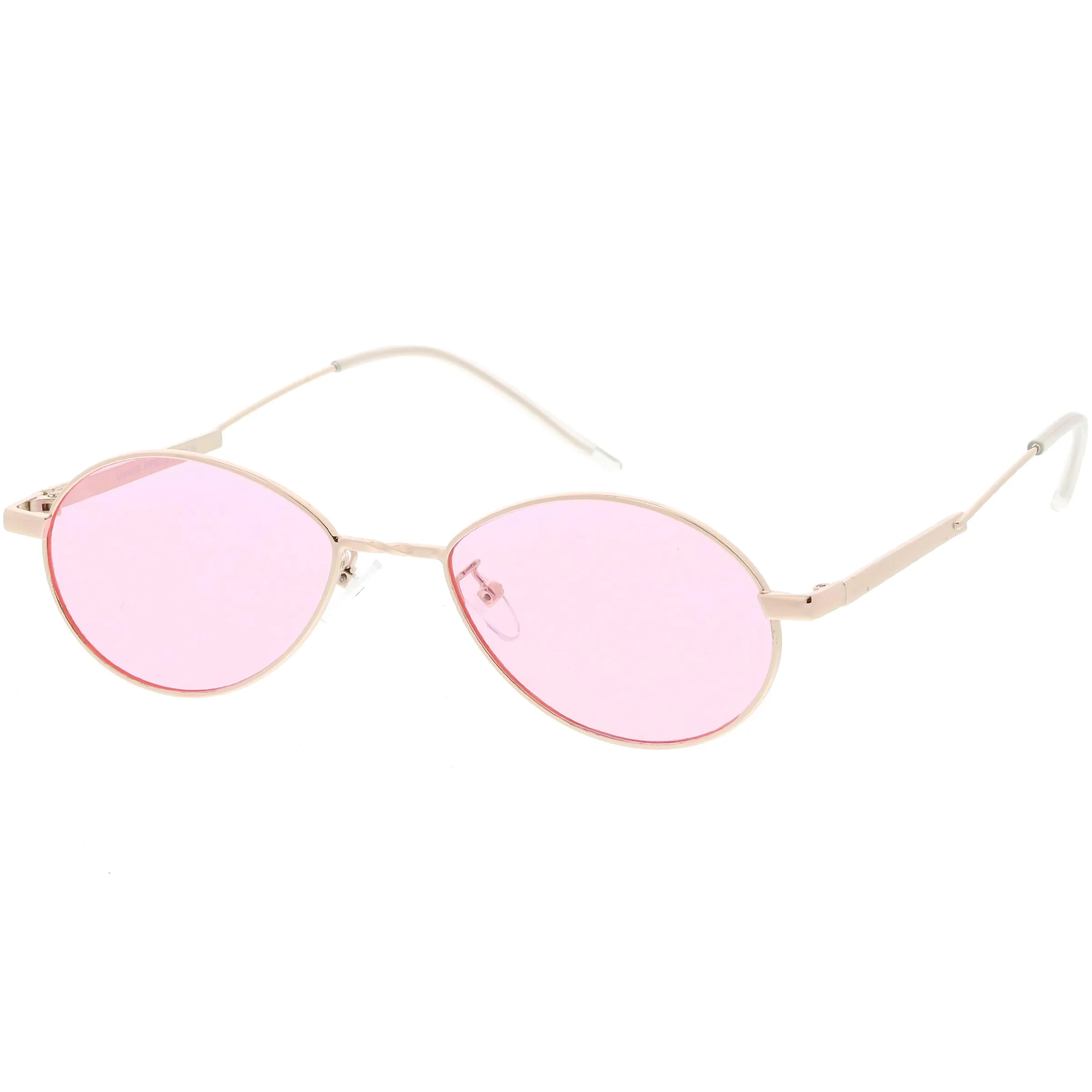 Retro 1990's Small Oval Metal Color Tone Sunglasses C742 sold by ZeroUV product image thumbnail 4