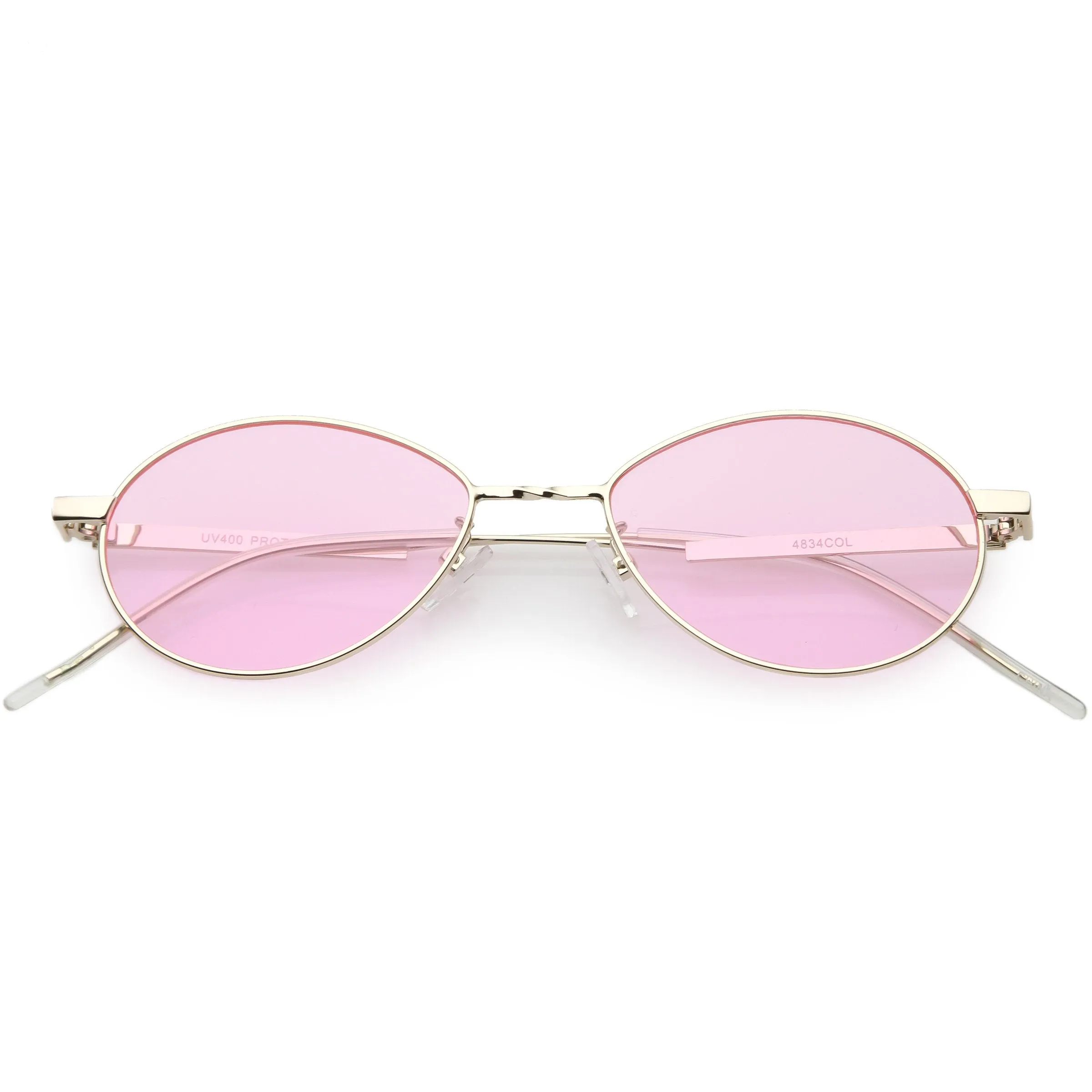 Retro 1990's Small Oval Metal Color Tone Sunglasses C742 sold by ZeroUV product image thumbnail 3