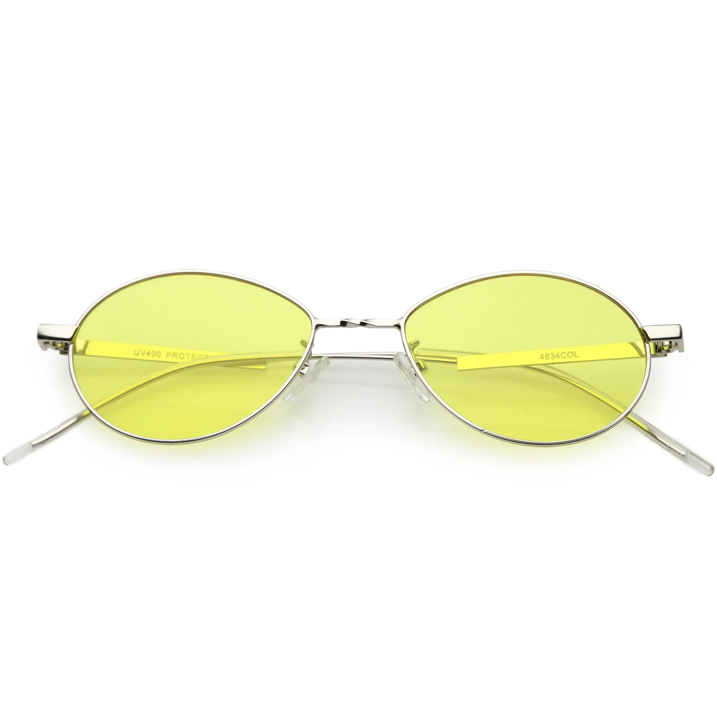 Retro 1990's Small Oval Metal Color Tone Sunglasses C742 sold by ZeroUV