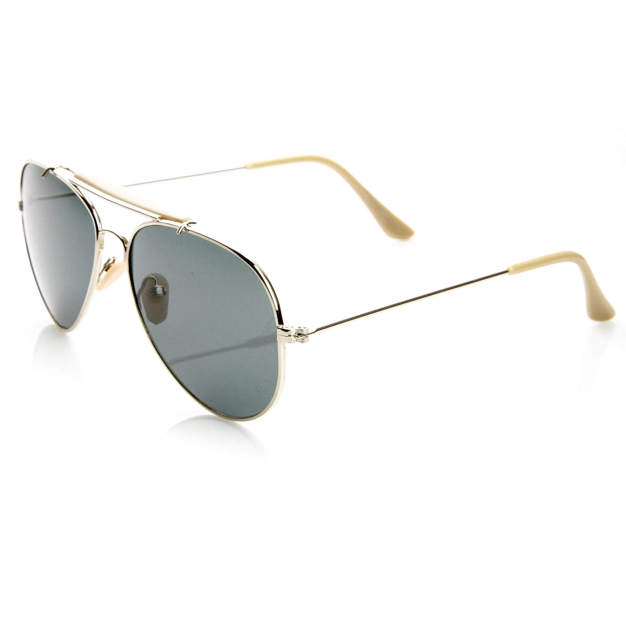 Classic Outdoorsman Style Metal Aviator Sunglasses 55mm 8837 sold by ZeroUV product image thumbnail 2