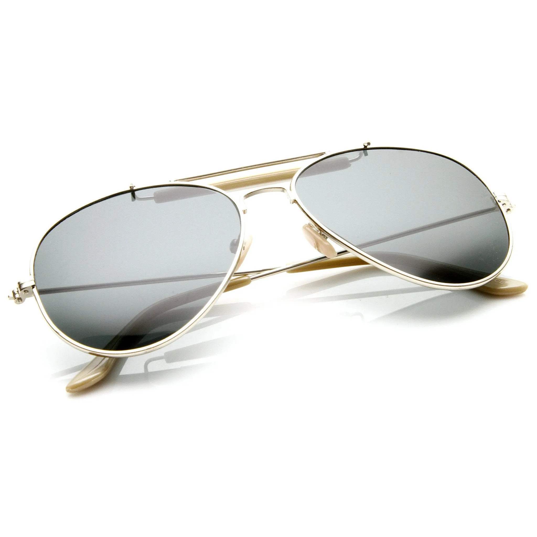 Classic Outdoorsman Style Metal Aviator Sunglasses 55mm 8837 sold by ZeroUV product image thumbnail 3