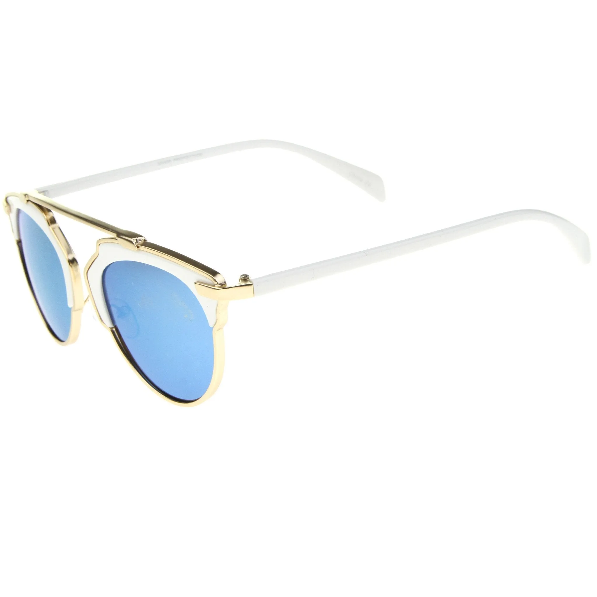 Modern Fashion 2 Tone Mirrored Lens Aviator Sunglasses A209 sold by ZeroUV product image thumbnail 5