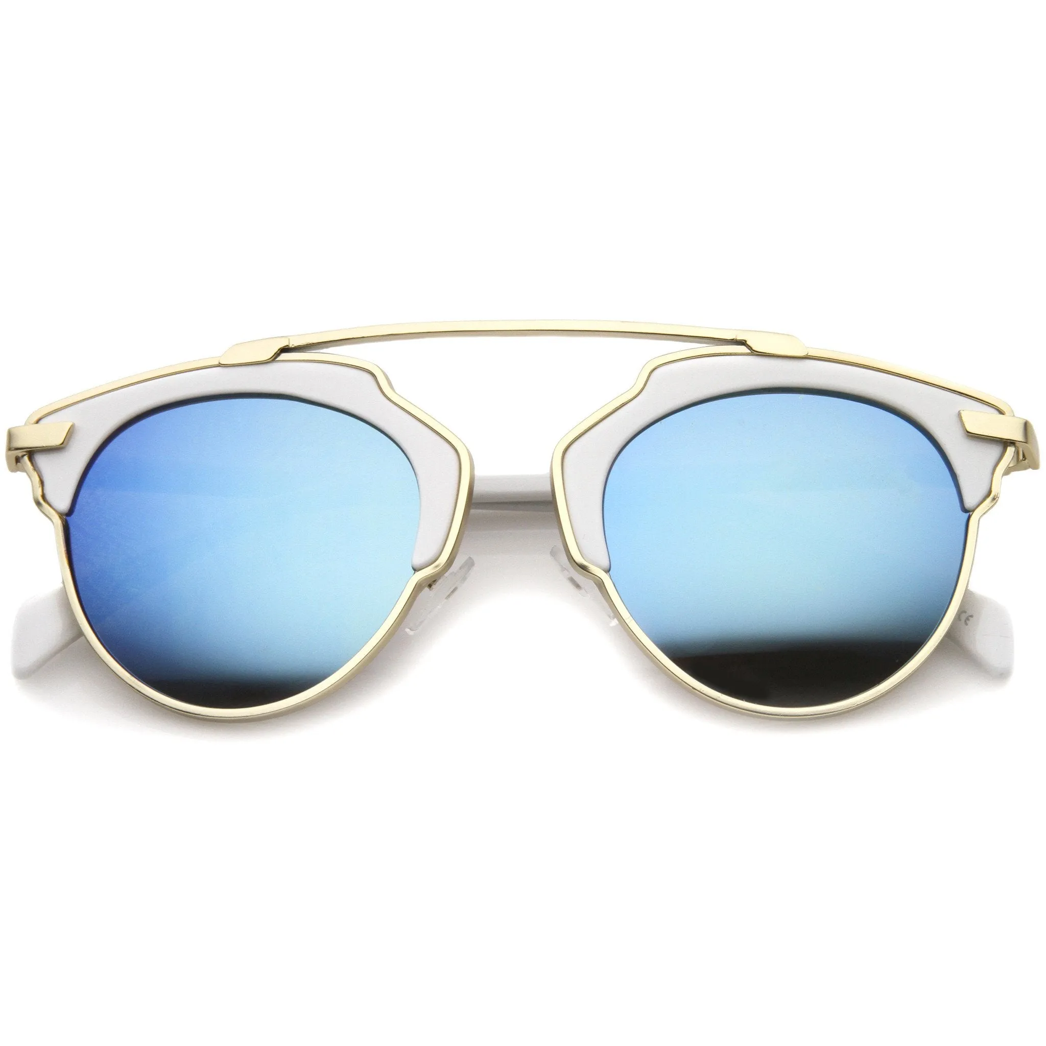 Modern Fashion 2 Tone Mirrored Lens Aviator Sunglasses A209 sold by ZeroUV product image thumbnail 3