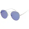 Chic Modern Slim Metal Flat Lens Round Sunglasses C873 sold by ZeroUV