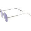 Chic Modern Slim Metal Flat Lens Round Sunglasses C873 sold by ZeroUV