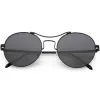 Chic Modern Slim Metal Flat Lens Round Sunglasses C873 sold by ZeroUV