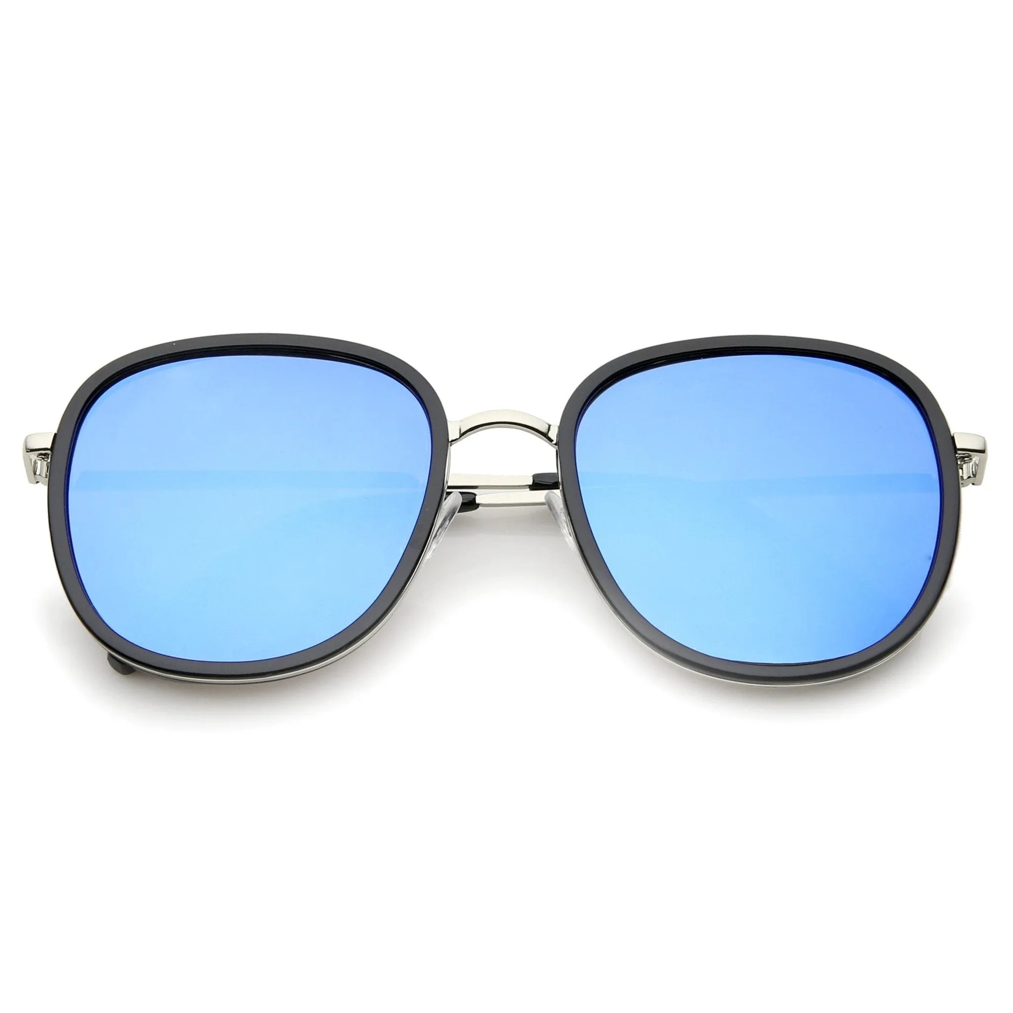 Euro Retro Modern Iridescent Mirror Lens Sunglasses A355 sold by ZeroUV