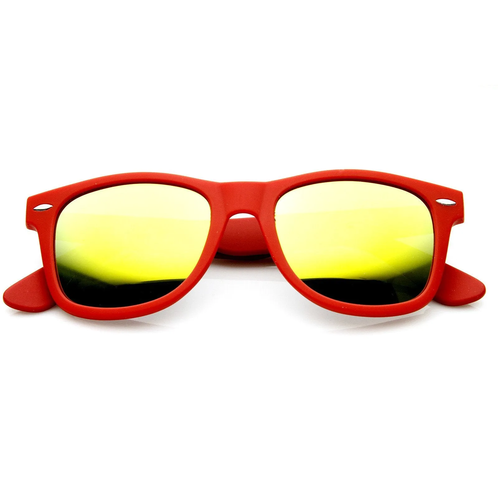 Trendy Soft Rubber Colorful Mirror Lens Horned Rim Sunglasses 8999 sold by ZeroUV