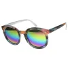 Retro Palm Tree Print Mirror Lens Round Sunglasses 9878 sold by ZeroUV