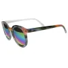 Retro Palm Tree Print Mirror Lens Round Sunglasses 9878 sold by ZeroUV