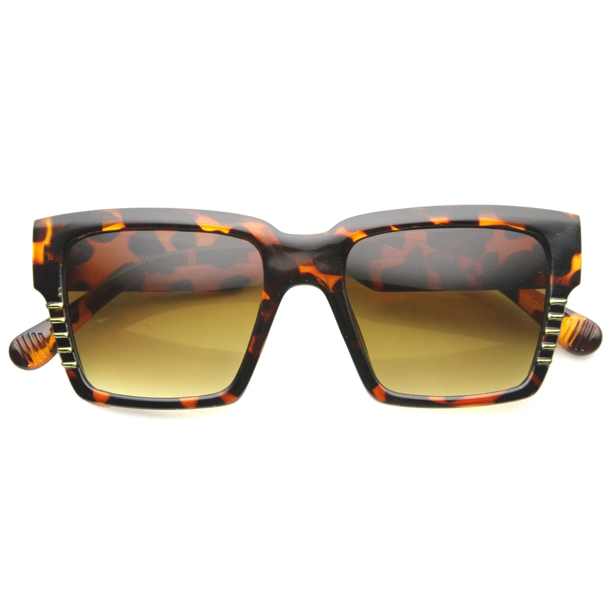 Oversize Square Bold Frame Horned Rim Sunglasses 9988 sold by ZeroUV product image thumbnail 5