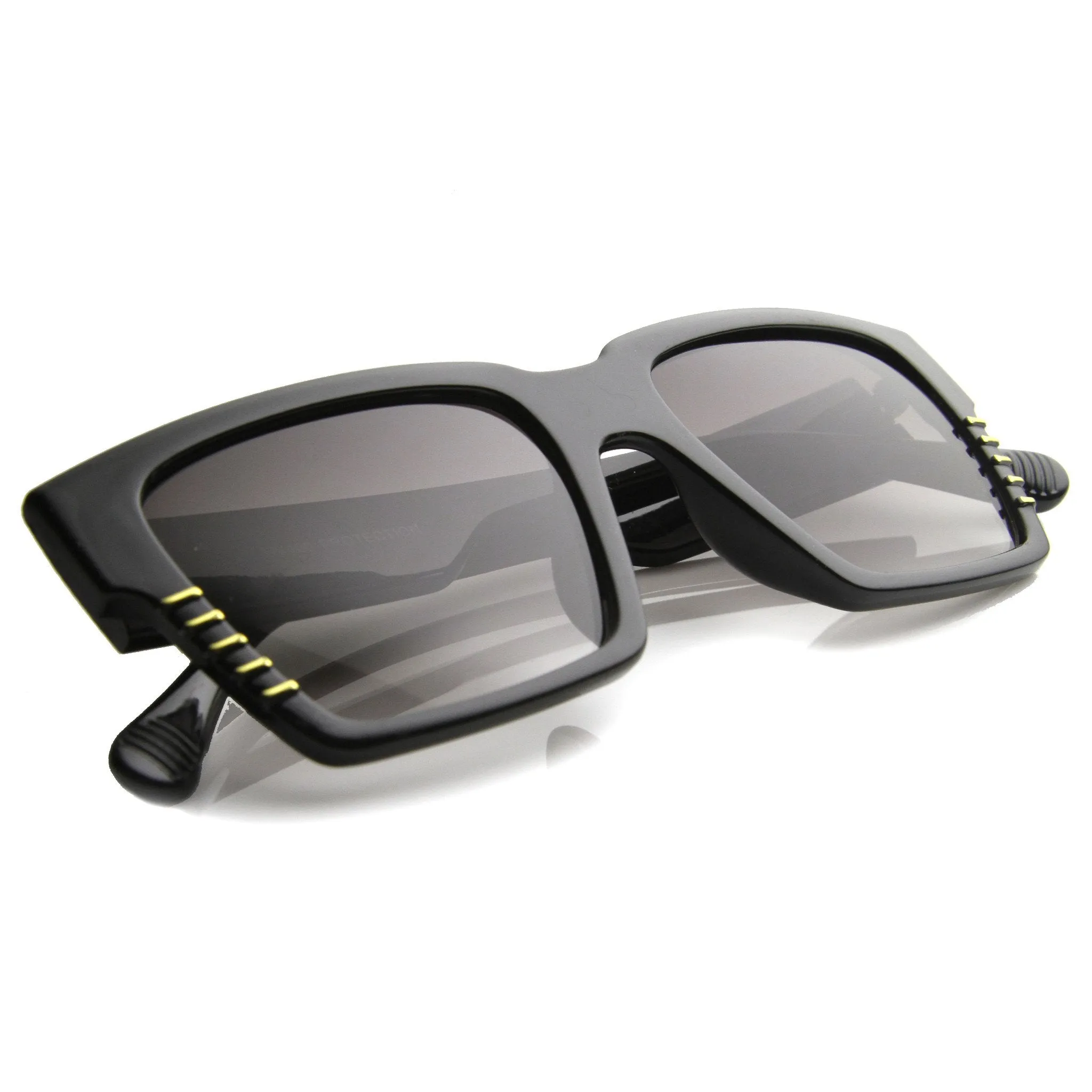 Oversize Square Bold Frame Horned Rim Sunglasses 9988 sold by ZeroUV product image thumbnail 4