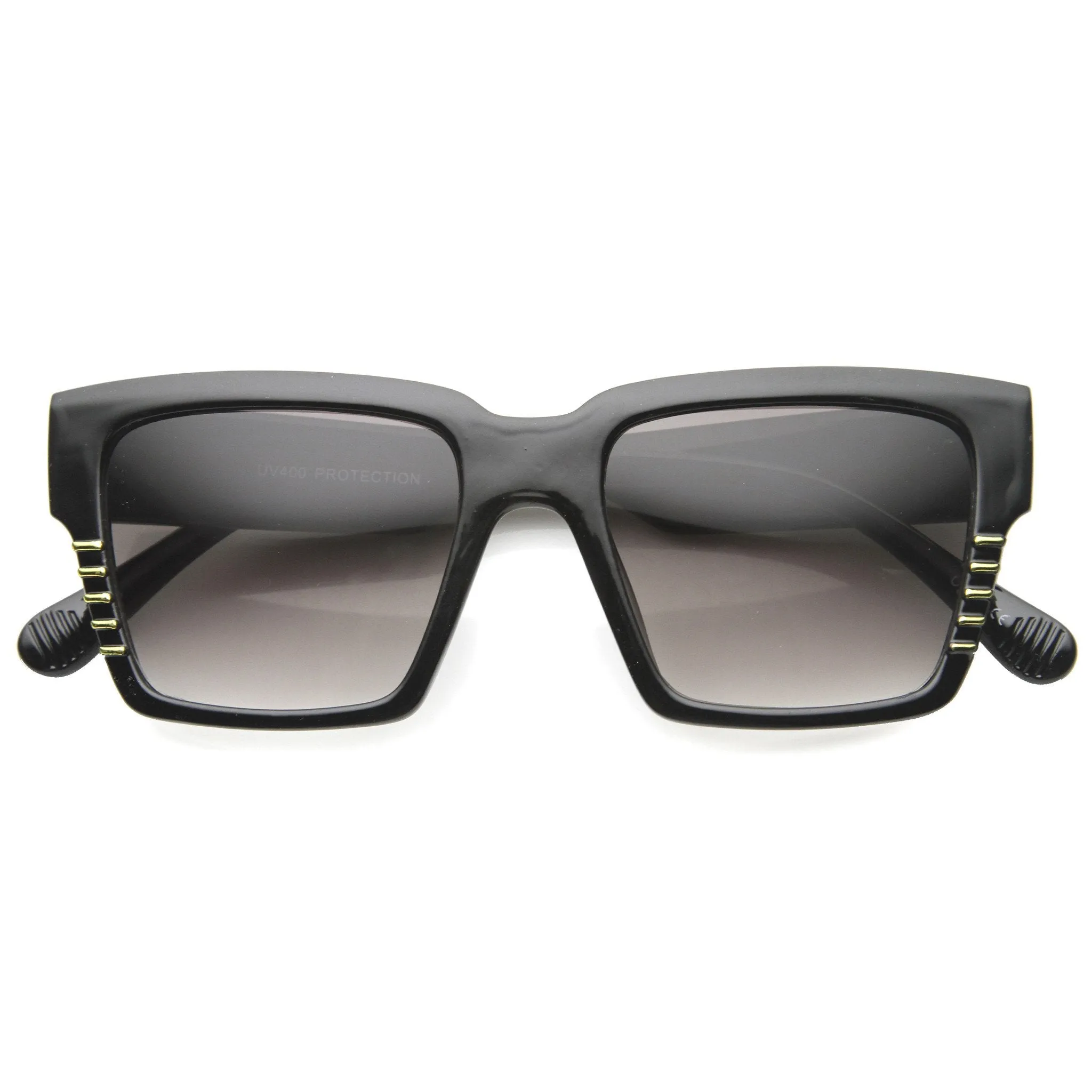 Oversize Square Bold Frame Horned Rim Sunglasses 9988 sold by ZeroUV