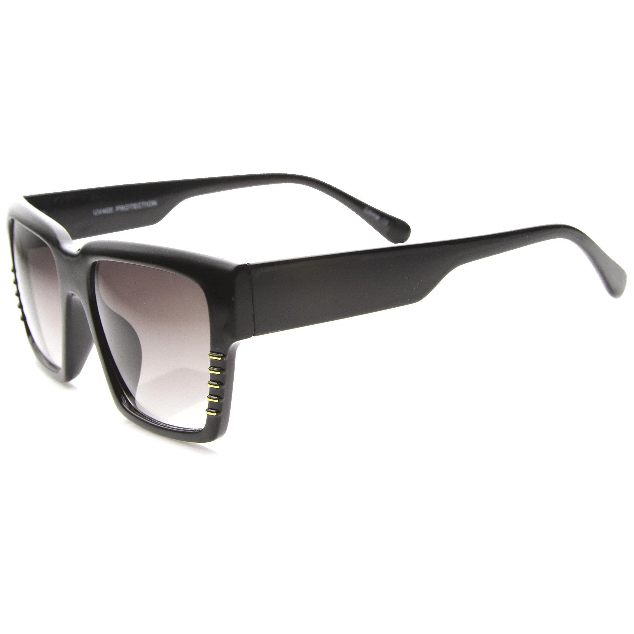 Oversize Square Bold Frame Horned Rim Sunglasses 9988 sold by ZeroUV product image thumbnail 3