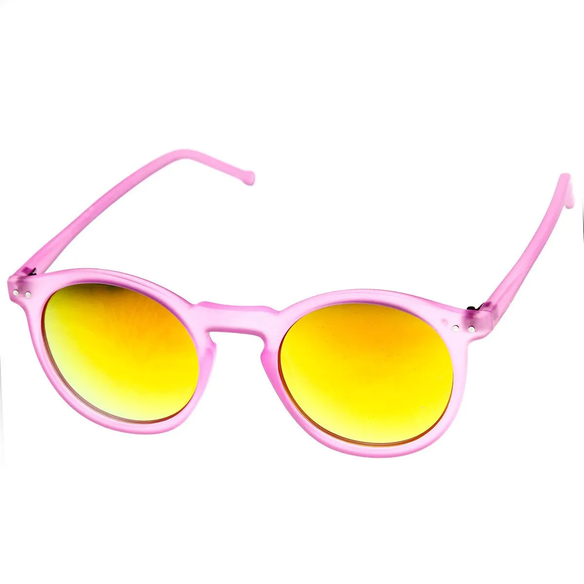 Retro P3 Round Flash Color Mirrored Lens Colorful Sunglasses 8932 sold by ZeroUV product image thumbnail 3