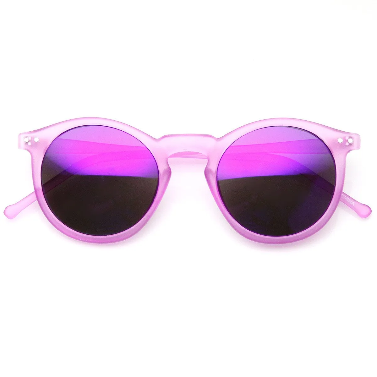 Retro P3 Round Flash Color Mirrored Lens Colorful Sunglasses 8932 sold by ZeroUV