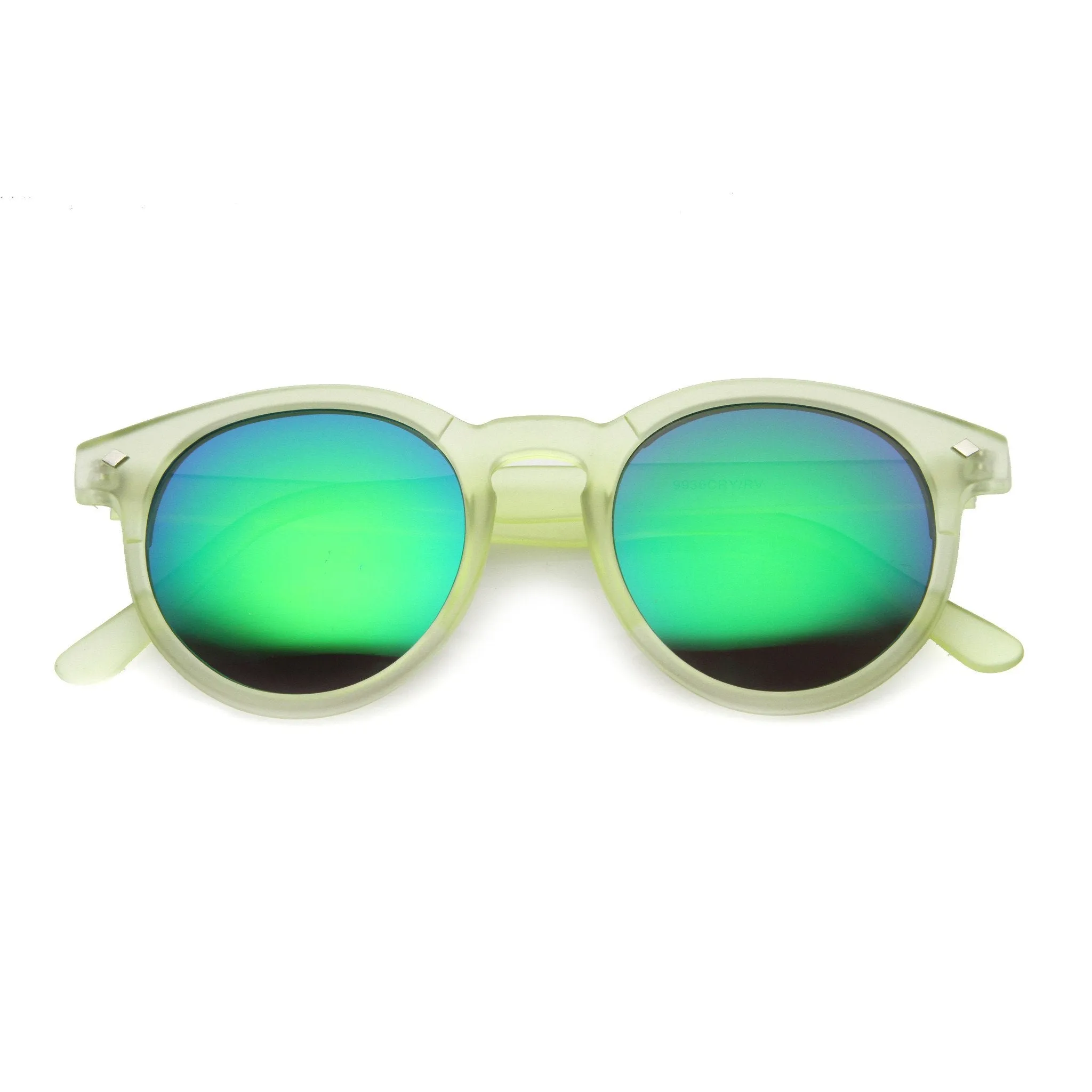 Retro P3 Round Flash Color Mirrored Lens Colorful Sunglasses 8932 sold by ZeroUV product image thumbnail 4