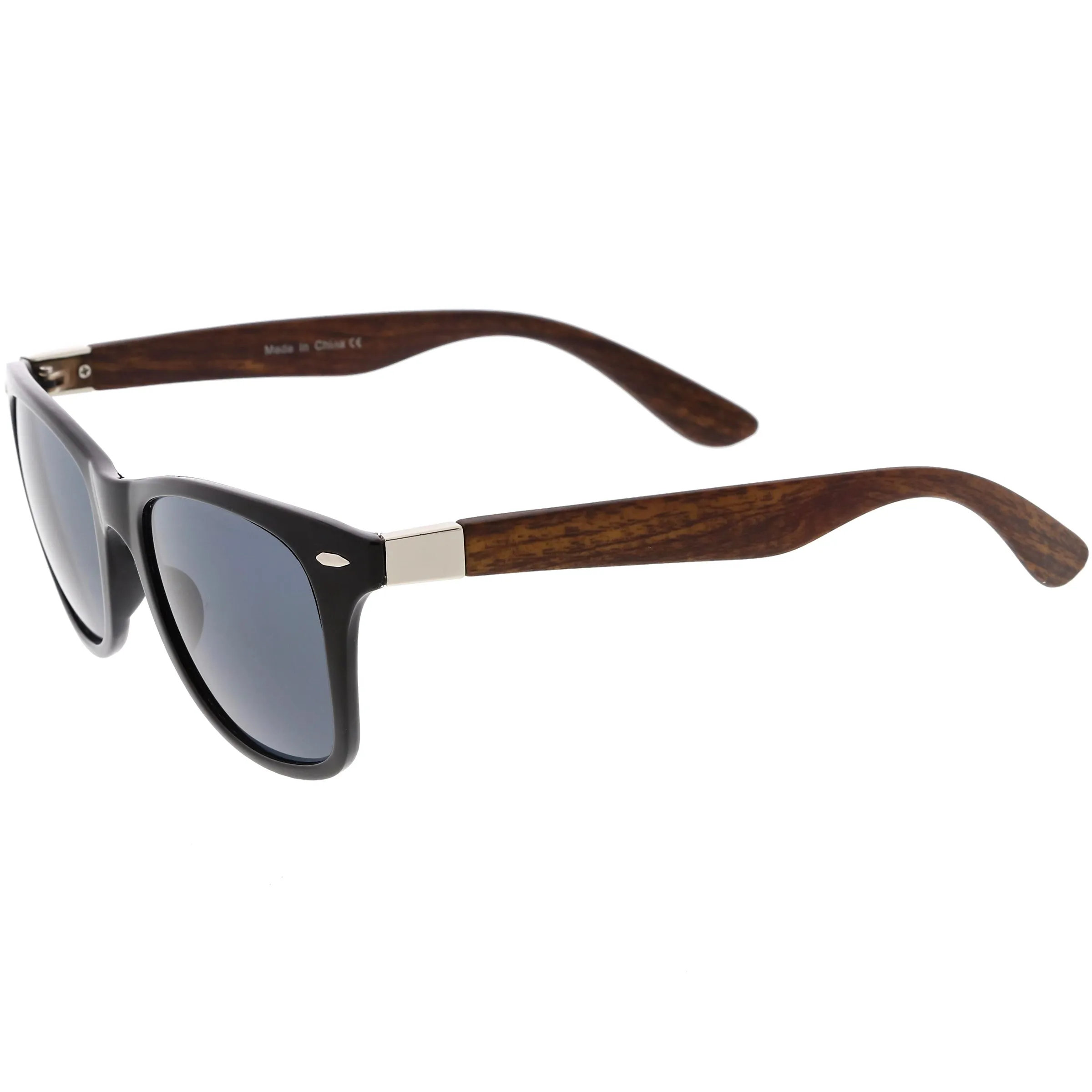Unisex Outdoors Hiking Wood Print Horned Rim Sunglasses C845 sold by ZeroUV product image thumbnail 3