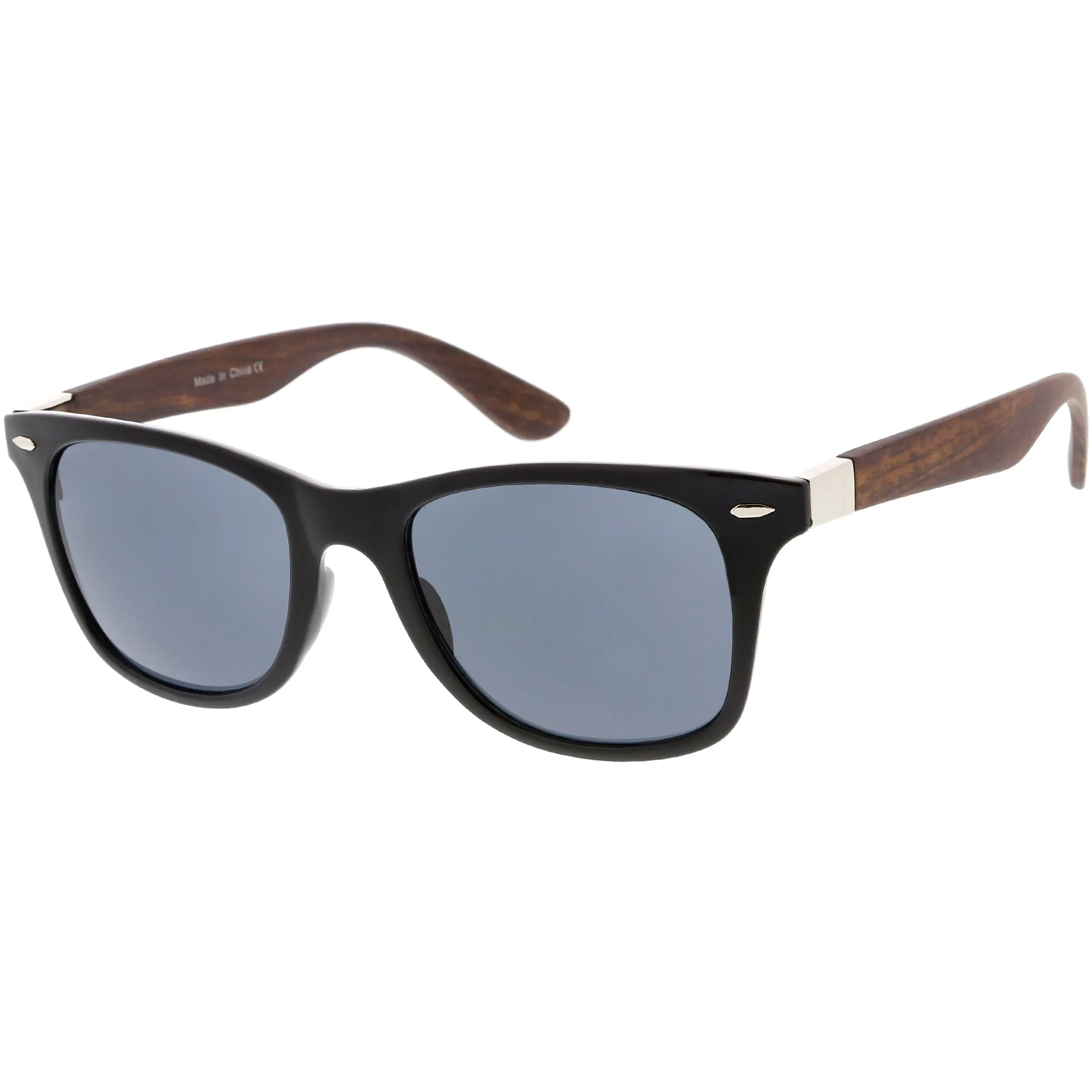 Unisex Outdoors Hiking Wood Print Horned Rim Sunglasses C845 sold by ZeroUV product image thumbnail 2