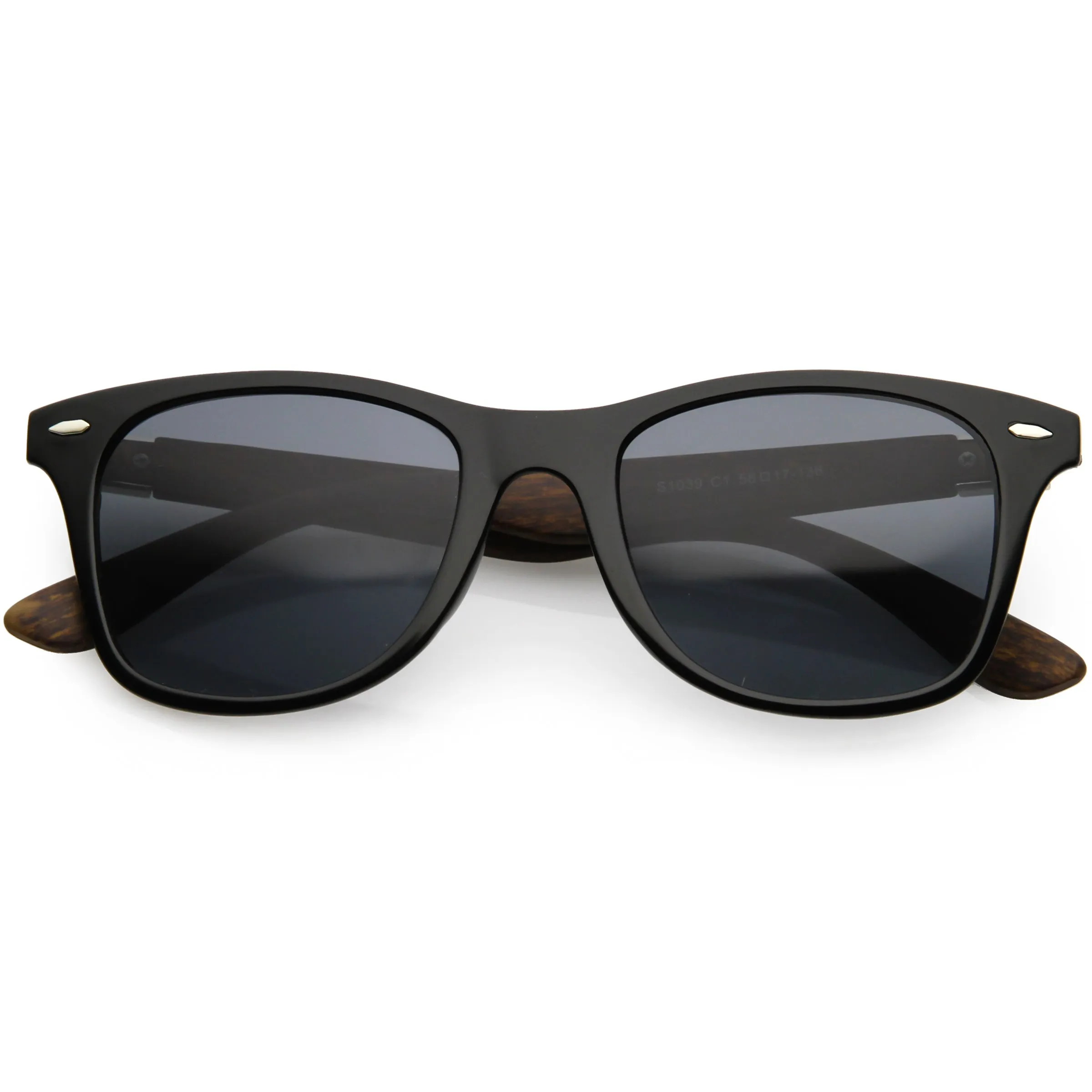 Unisex Outdoors Hiking Wood Print Horned Rim Sunglasses C845 sold by ZeroUV