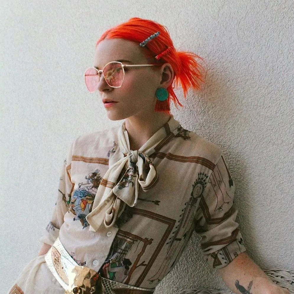 Oversize Retro Geometric Color Tone Flat Lens Metal Sunglasses C947 sold by ZeroUV product image thumbnail 4