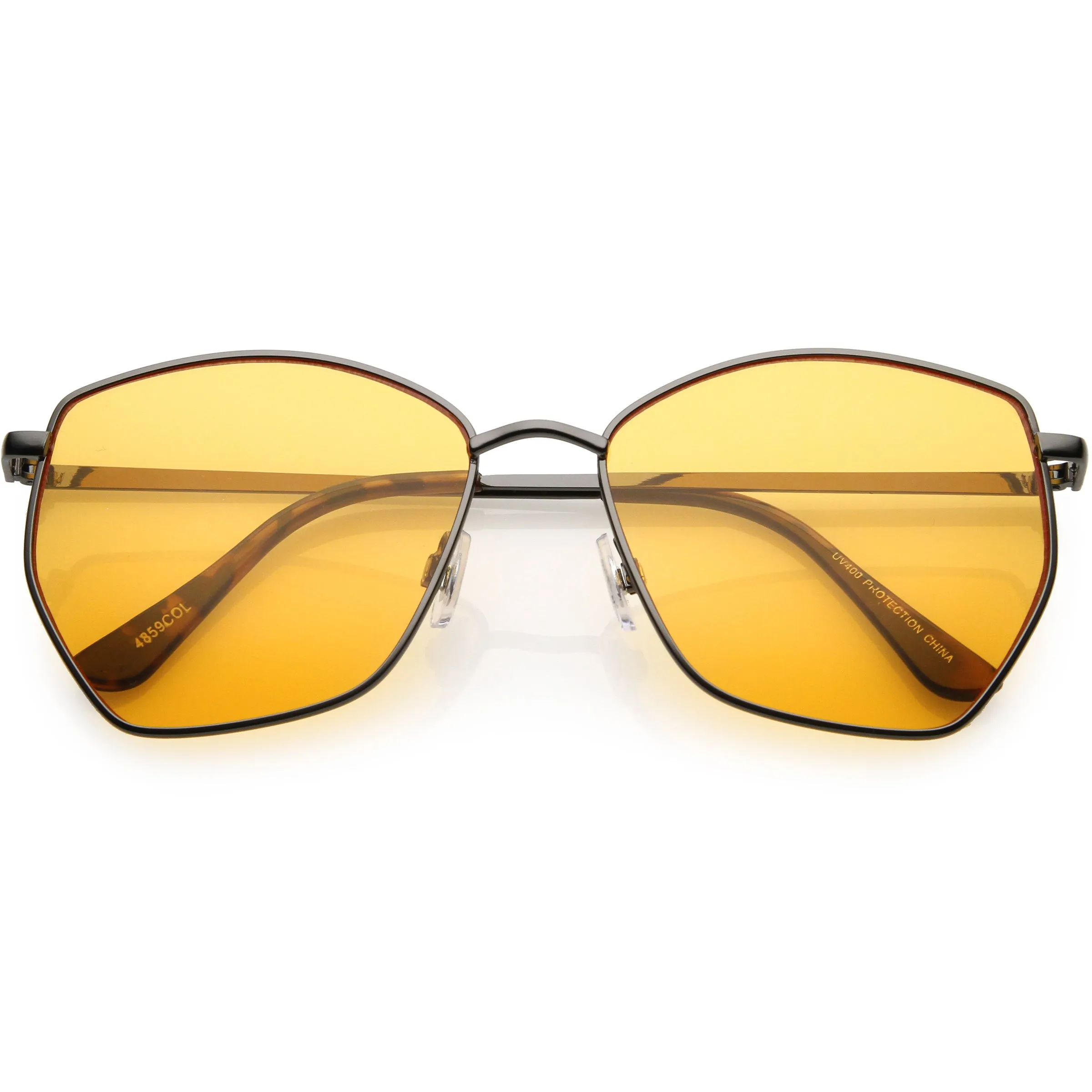 Oversize Retro Geometric Color Tone Flat Lens Metal Sunglasses C947 sold by ZeroUV product image thumbnail 5