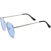 Oversize Retro Geometric Color Tone Flat Lens Metal Sunglasses C947 sold by ZeroUV