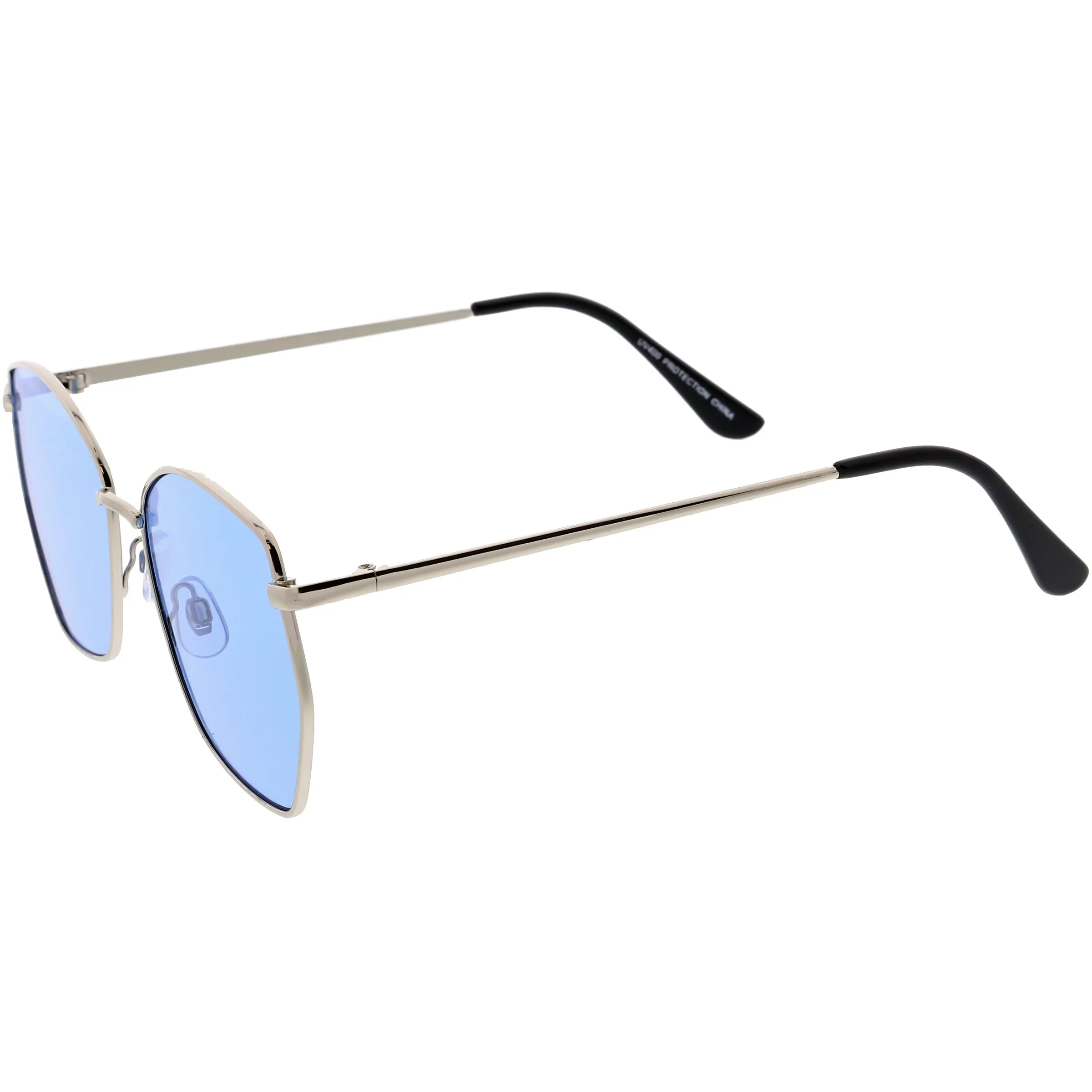 Oversize Retro Geometric Color Tone Flat Lens Metal Sunglasses C947 sold by ZeroUV product image thumbnail 3