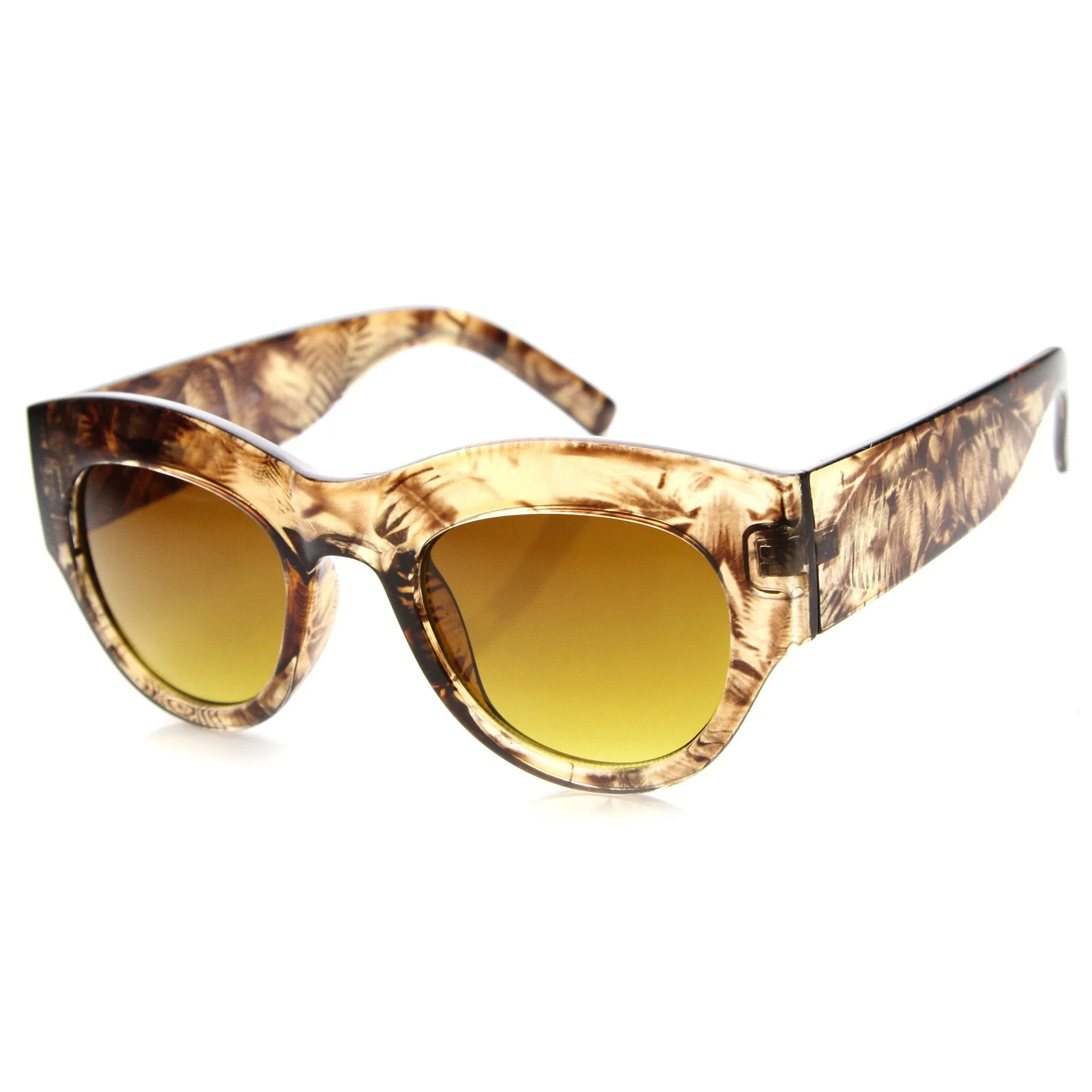 Women's Transparent Palm Tree Print Cat Eye Sunglasses 9860 sold by ZeroUV product image thumbnail 5