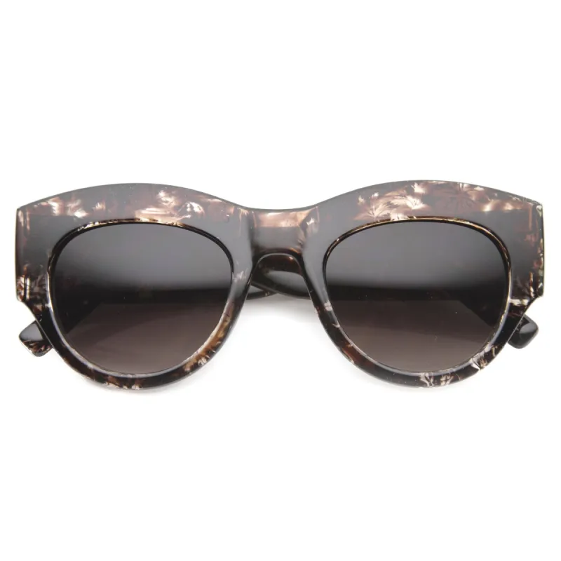 Women's Transparent Palm Tree Print Cat Eye Sunglasses 9860 sold by ZeroUV