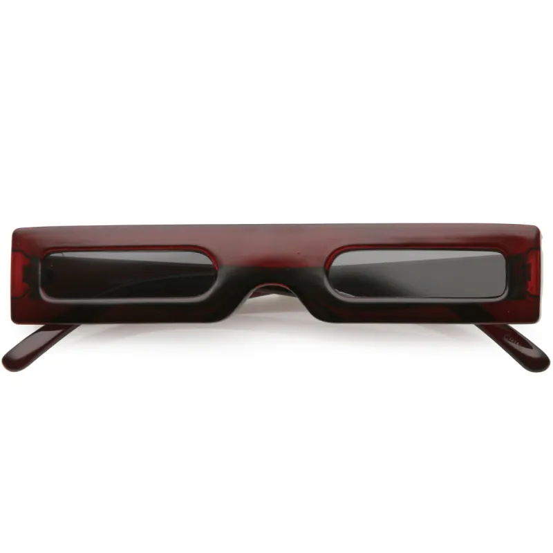 Novelty Retro Punk Square Flat Top Thin Lens Sunglasses C733 sold by ZeroUV