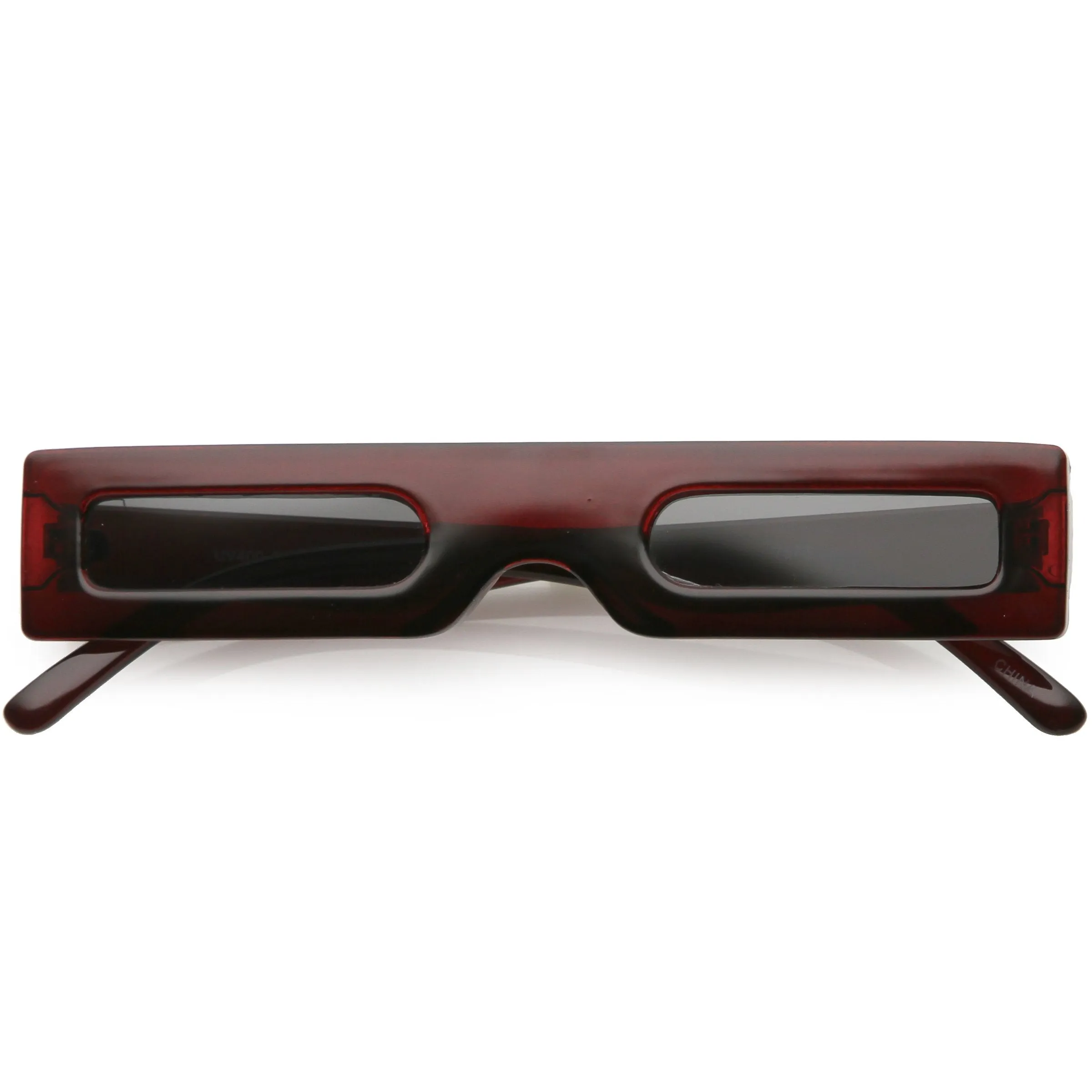 Novelty Retro Punk Square Flat Top Thin Lens Sunglasses C733 sold by ZeroUV