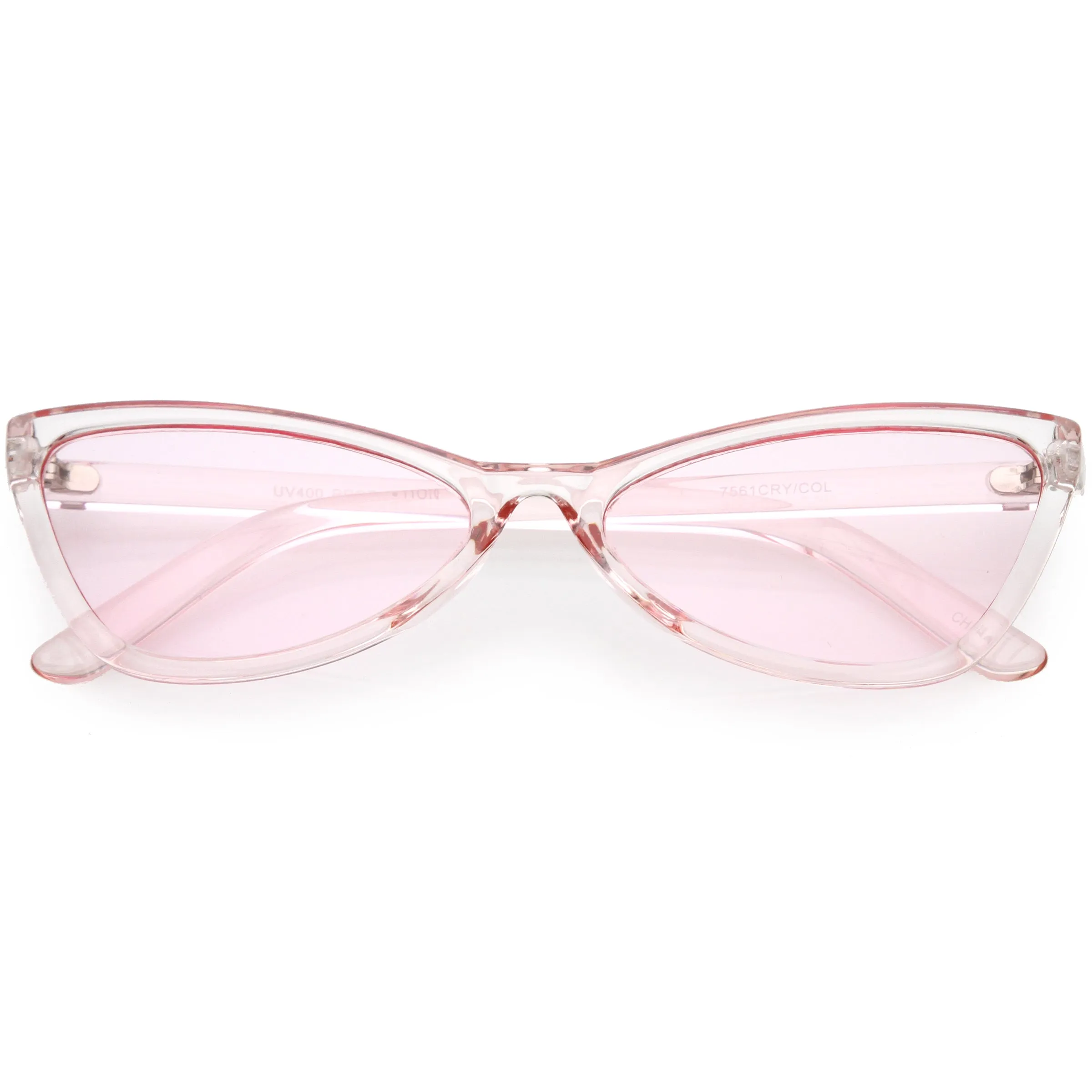 Retro Small Triangle Transparent Color Tone Lens Cat Eye Sunglasses C727 sold by ZeroUV product image thumbnail 5