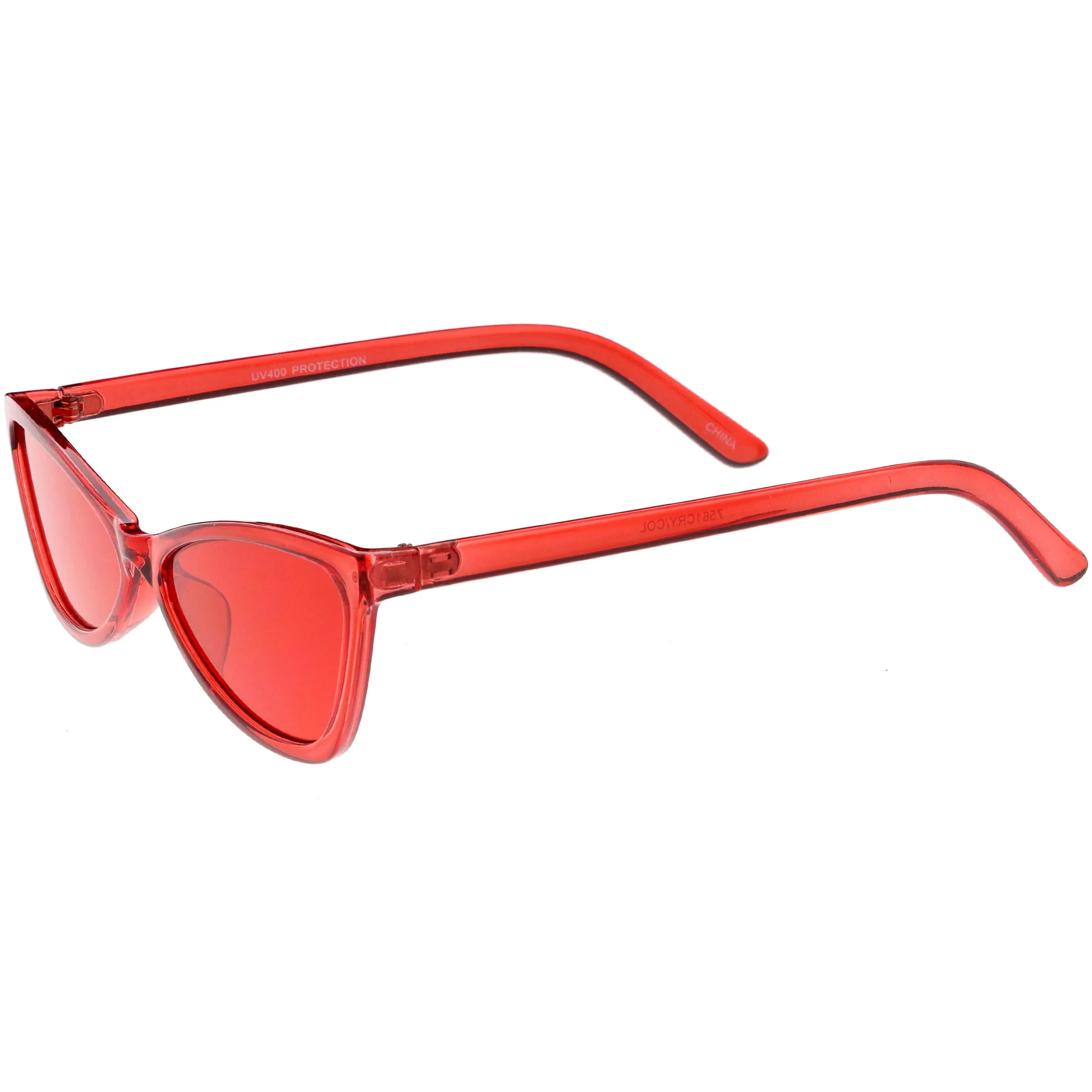 Retro Small Triangle Transparent Color Tone Lens Cat Eye Sunglasses C727 sold by ZeroUV product image thumbnail 3
