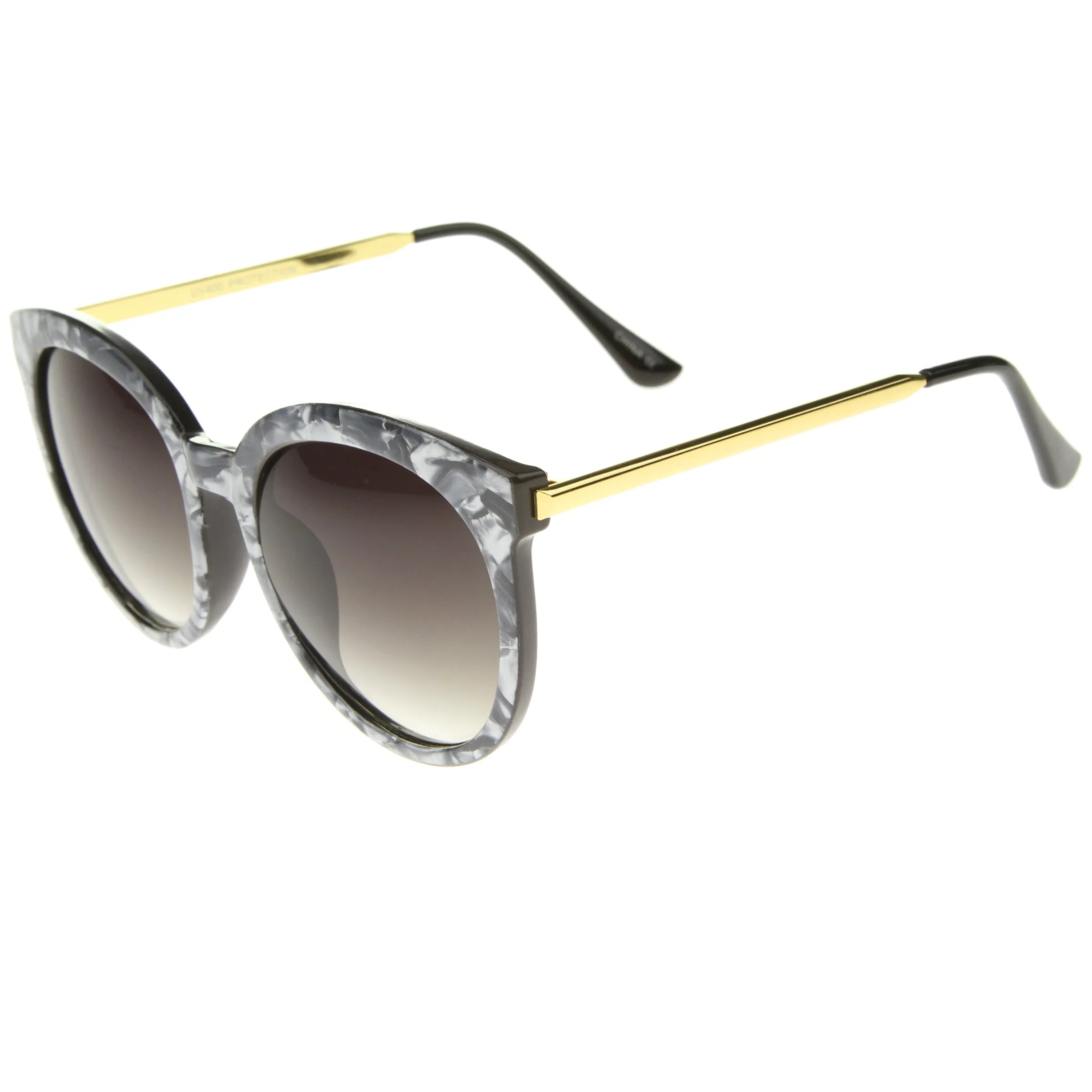 Women's Oversize Round Marble Cat Eye Sunglasses A241 sold by ZeroUV product image thumbnail 4