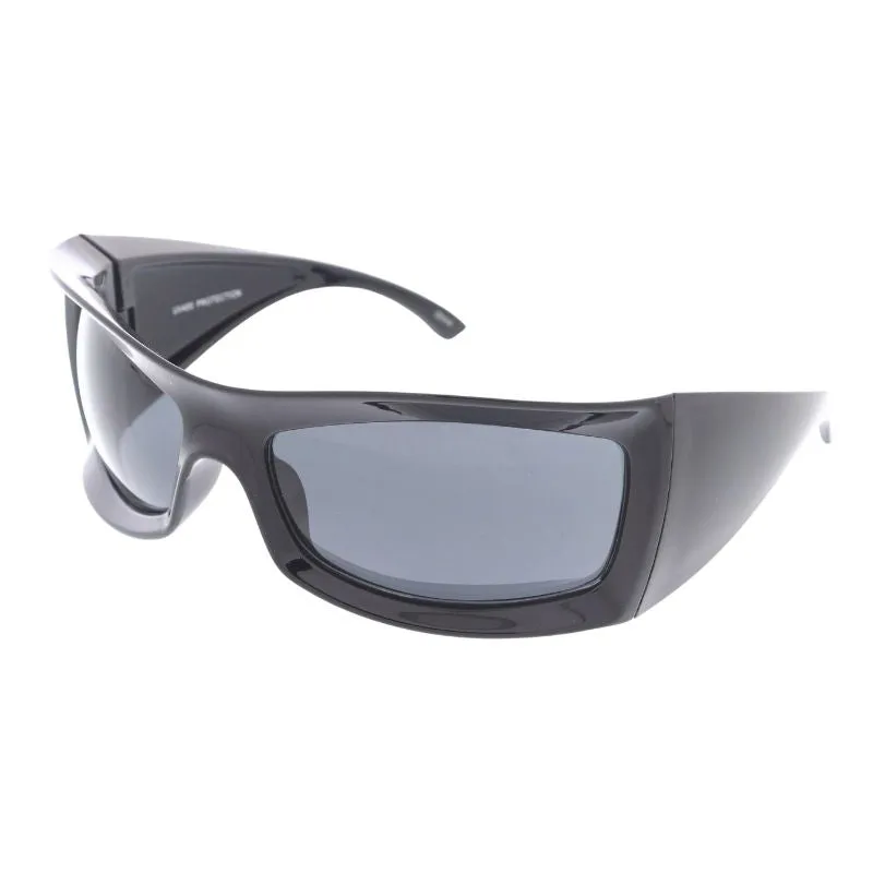 Large Wrap Around Futuristic Goggle Sunglasses D320 sold by ZeroUV product image thumbnail 3