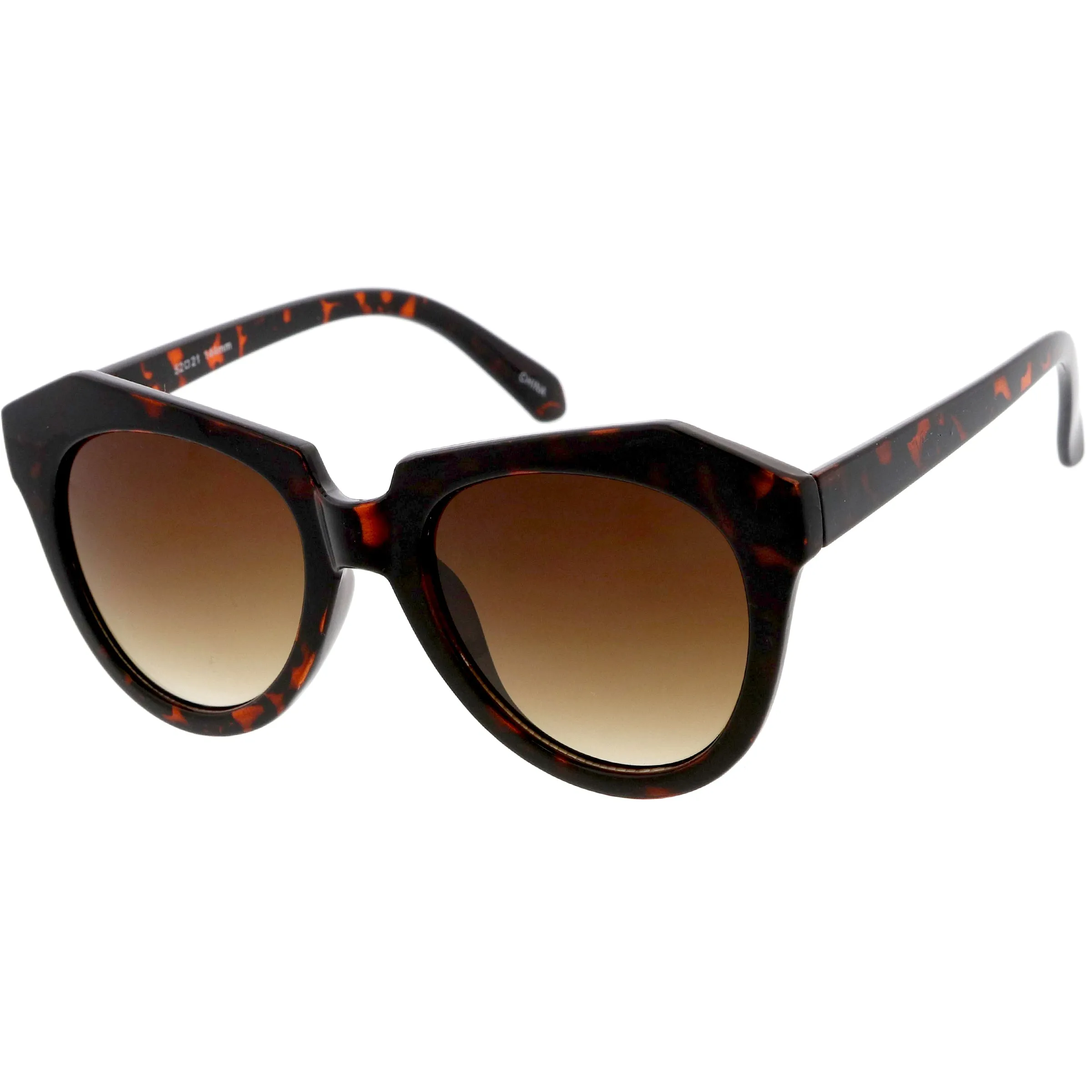 Women's Oversize Geometric Round Cat Eye Sunglasses C938 sold by ZeroUV product image thumbnail 5